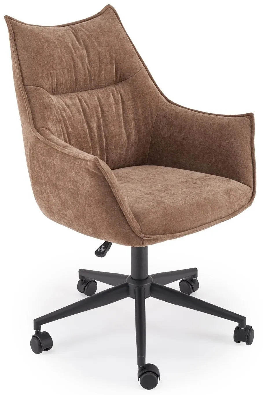 Upholstered Office Chair Height Adjustment CLIO Brown Halmar
