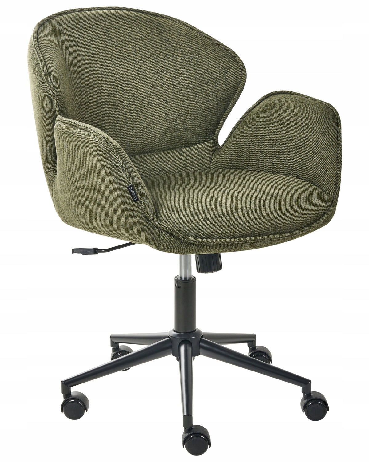 Upholstered Office Chair Metal Frame Green