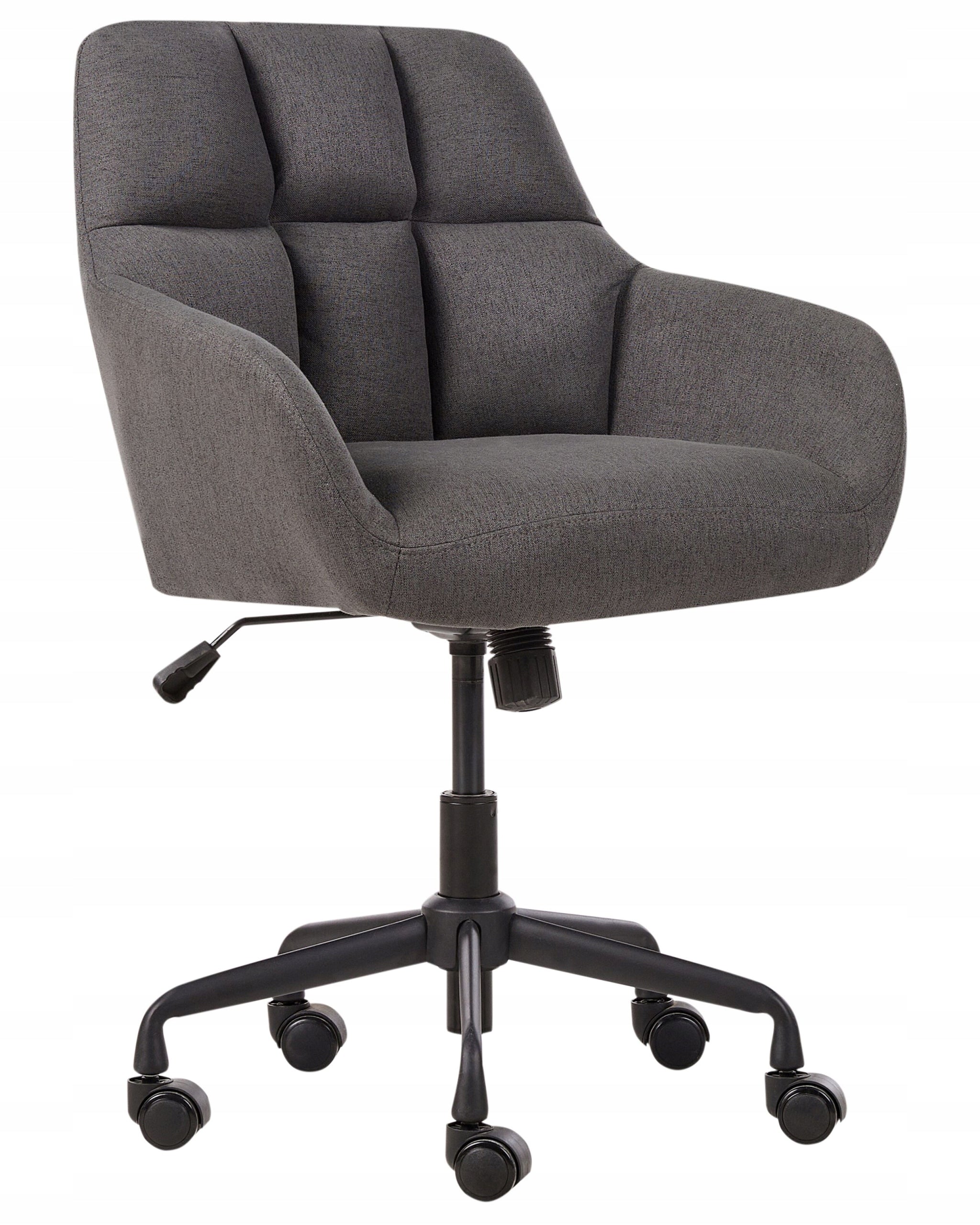 Upholstered Office Chair Metal Frame Grey
