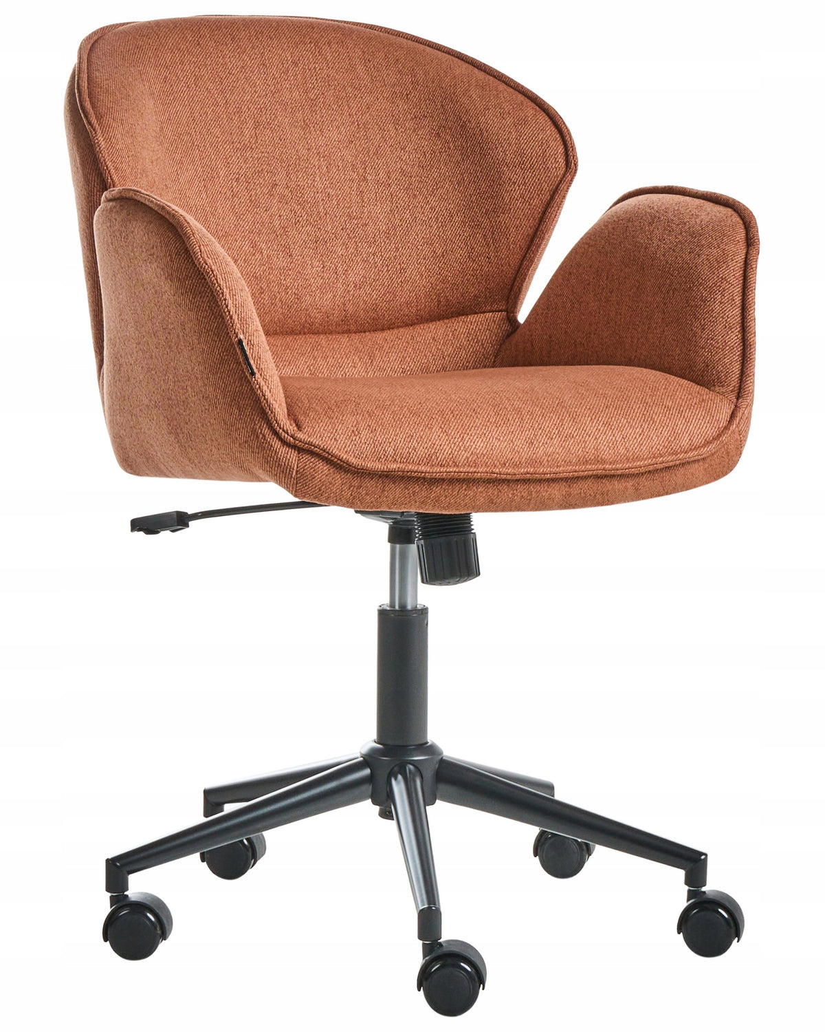 Upholstered Office Chair Metal Frame Orange