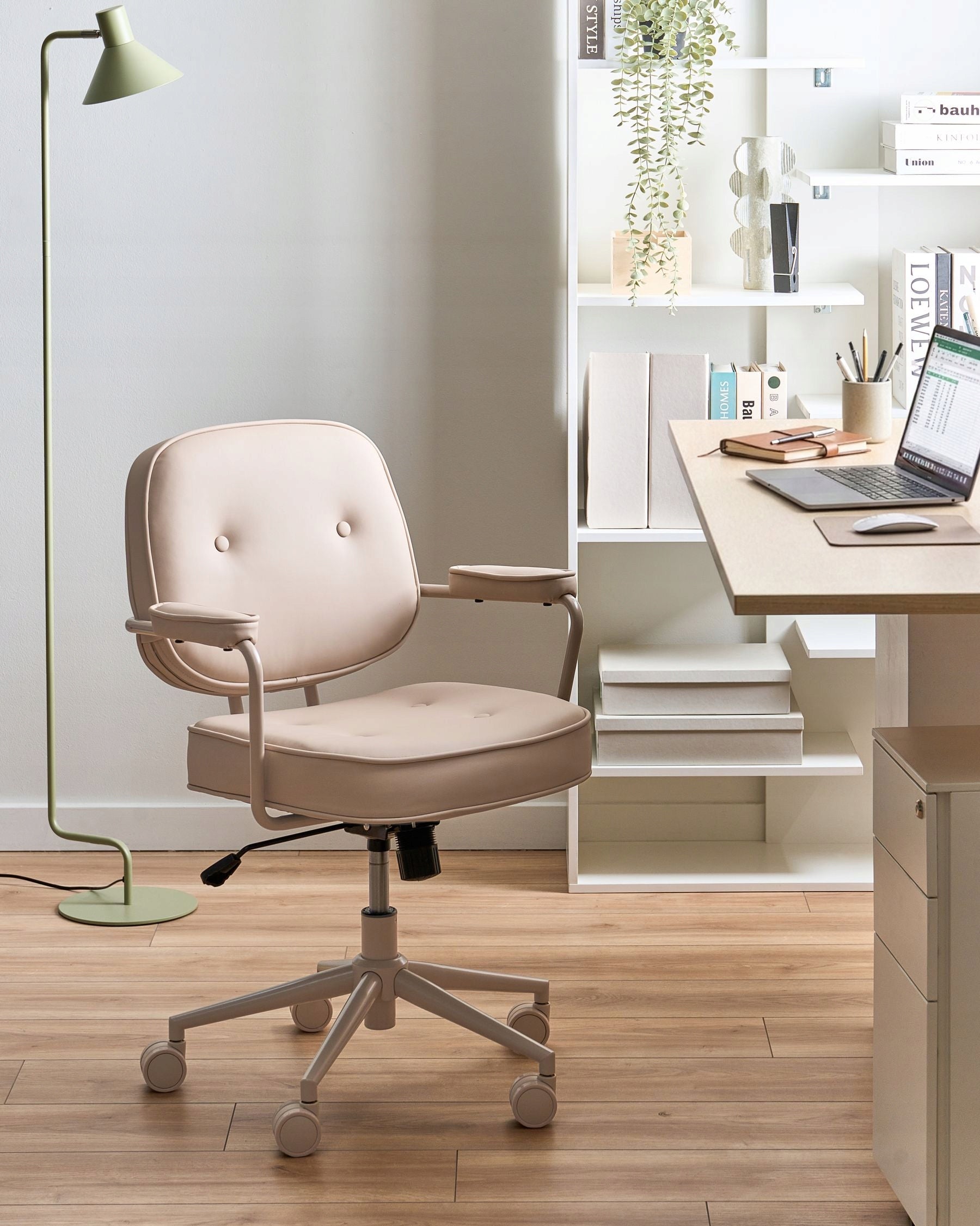 Upholstered Office Chair Metal Sand Frame Packaging status original