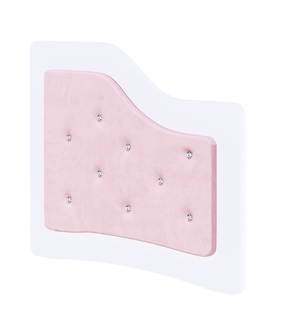 Upholstered bed 180x80 drawer + mattress LILI Color pink