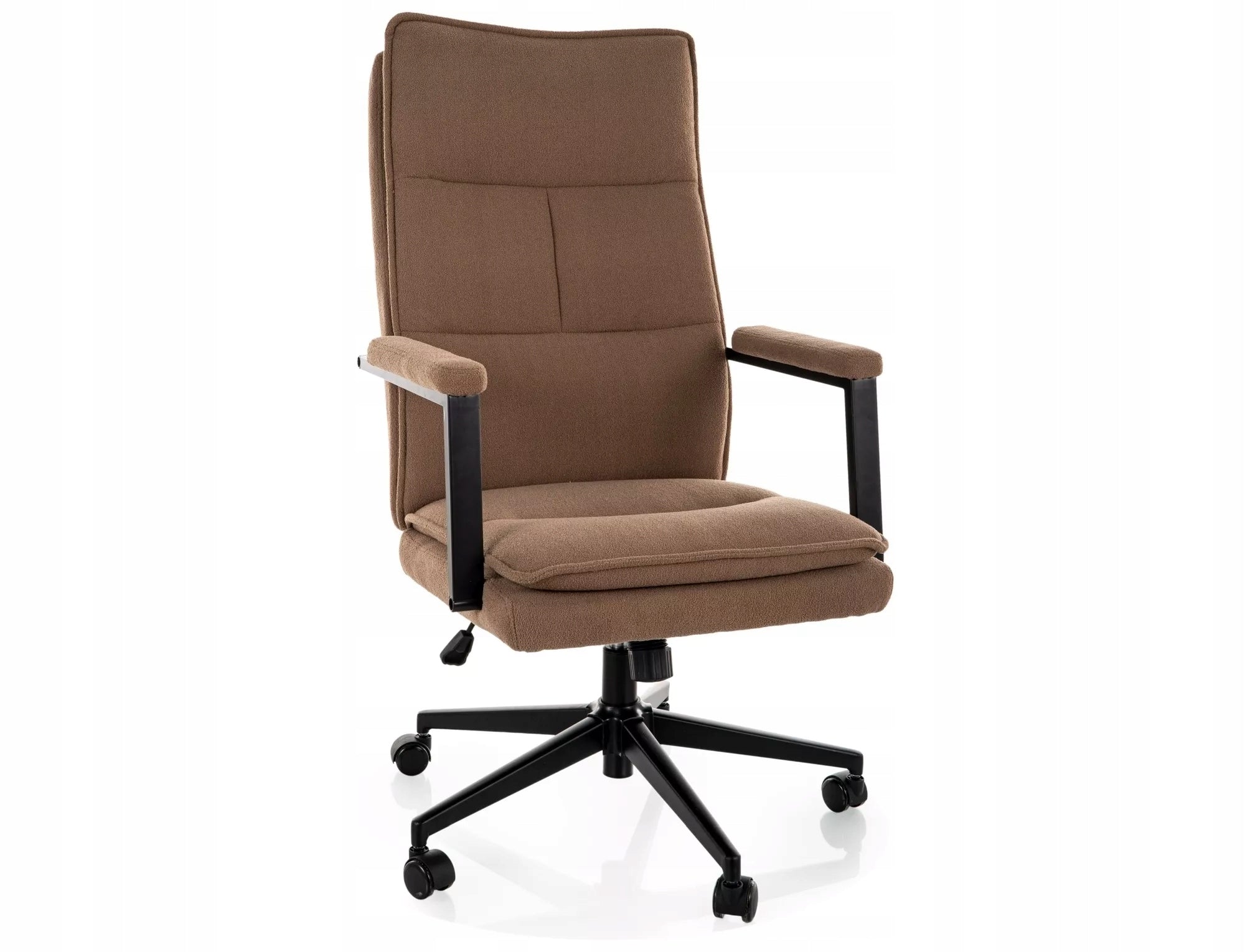 Upholstered swivel office chair Q-091 office chair dark beige TILT