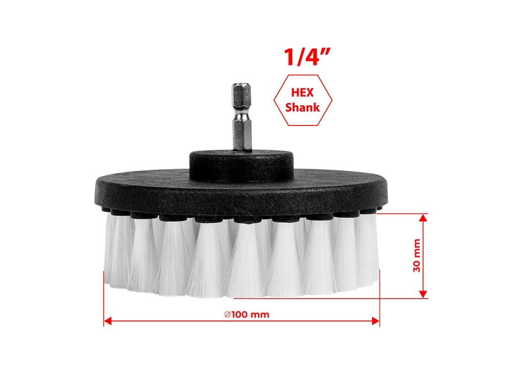 Upholstery Cleaning Brush with Screwdriver Adapter with Bristles | W24 Manufacturer's catalog number 22W0236