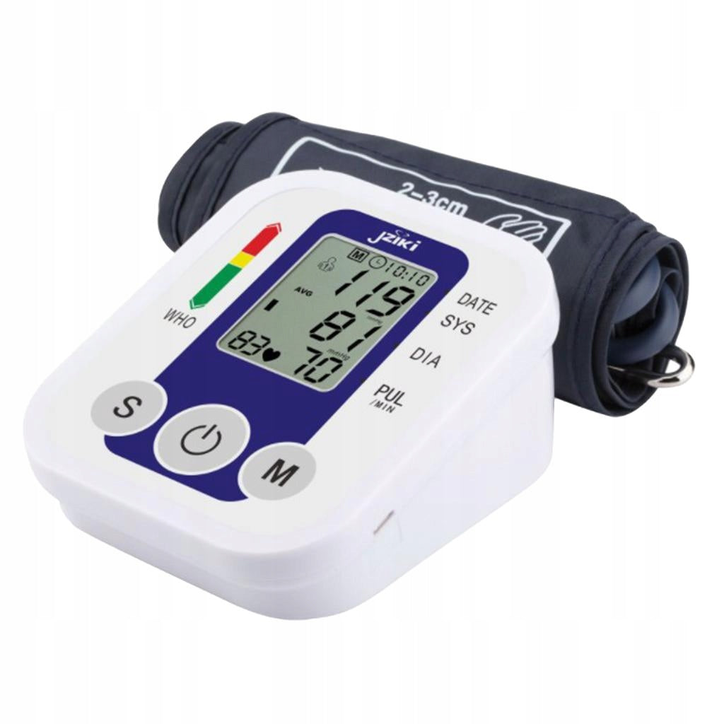 Upper Arm Blood Pressure Monitor, USB & Battery Digital Automatic Blue