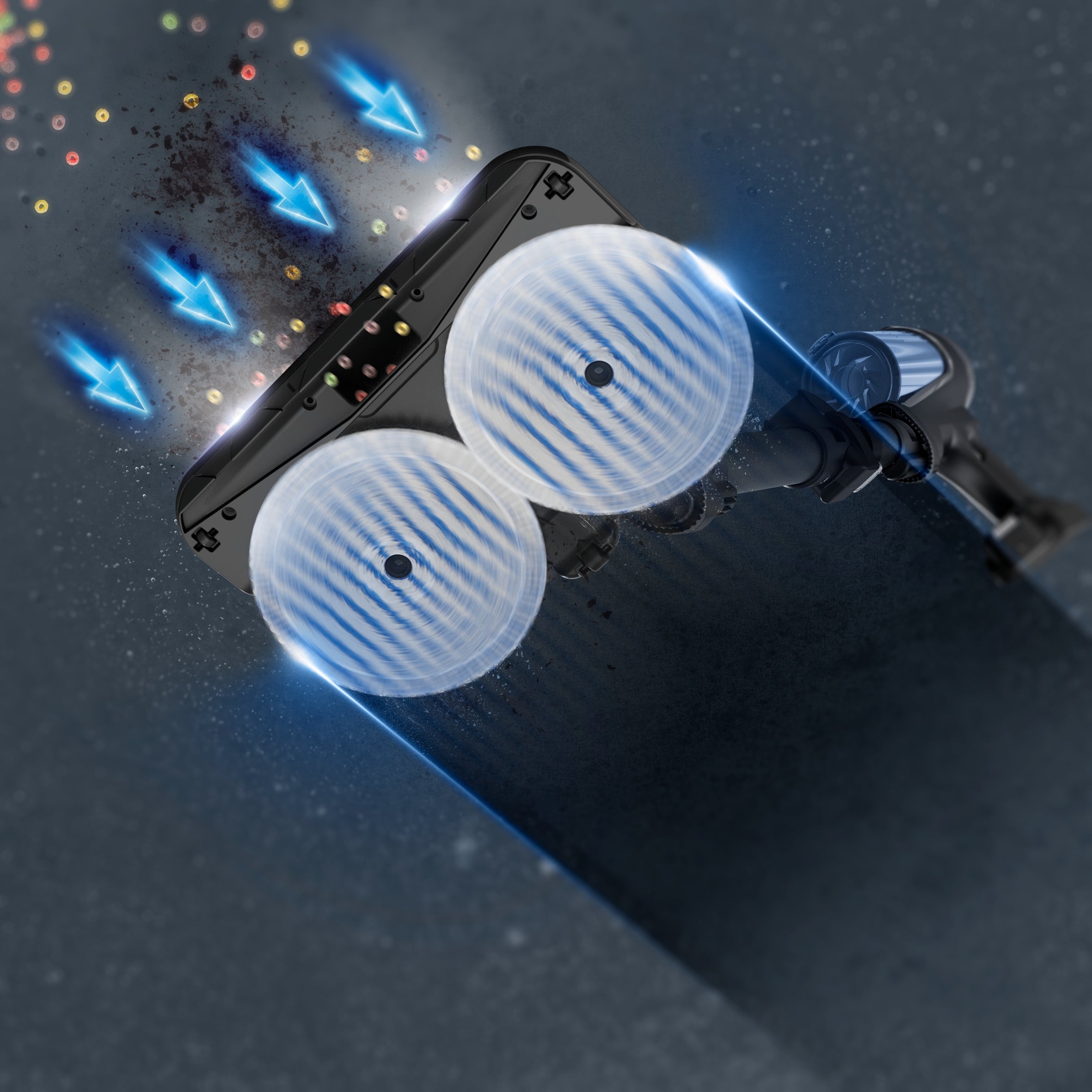 Upright mop vacuum cleaner TEFAL X-Force Flex 13.60 TY9AC1 Aerospin Aqua Dominant color black
