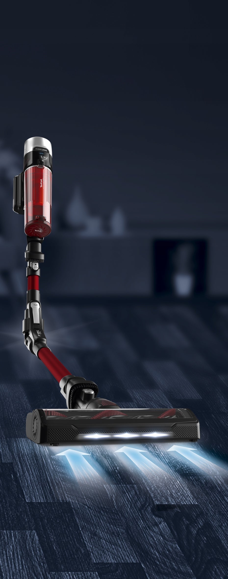 Upright vacuum cleaner Tefal X-Force Flex 9.60 TY2079 turbo brush powerful manual Power supply rechargeable battery