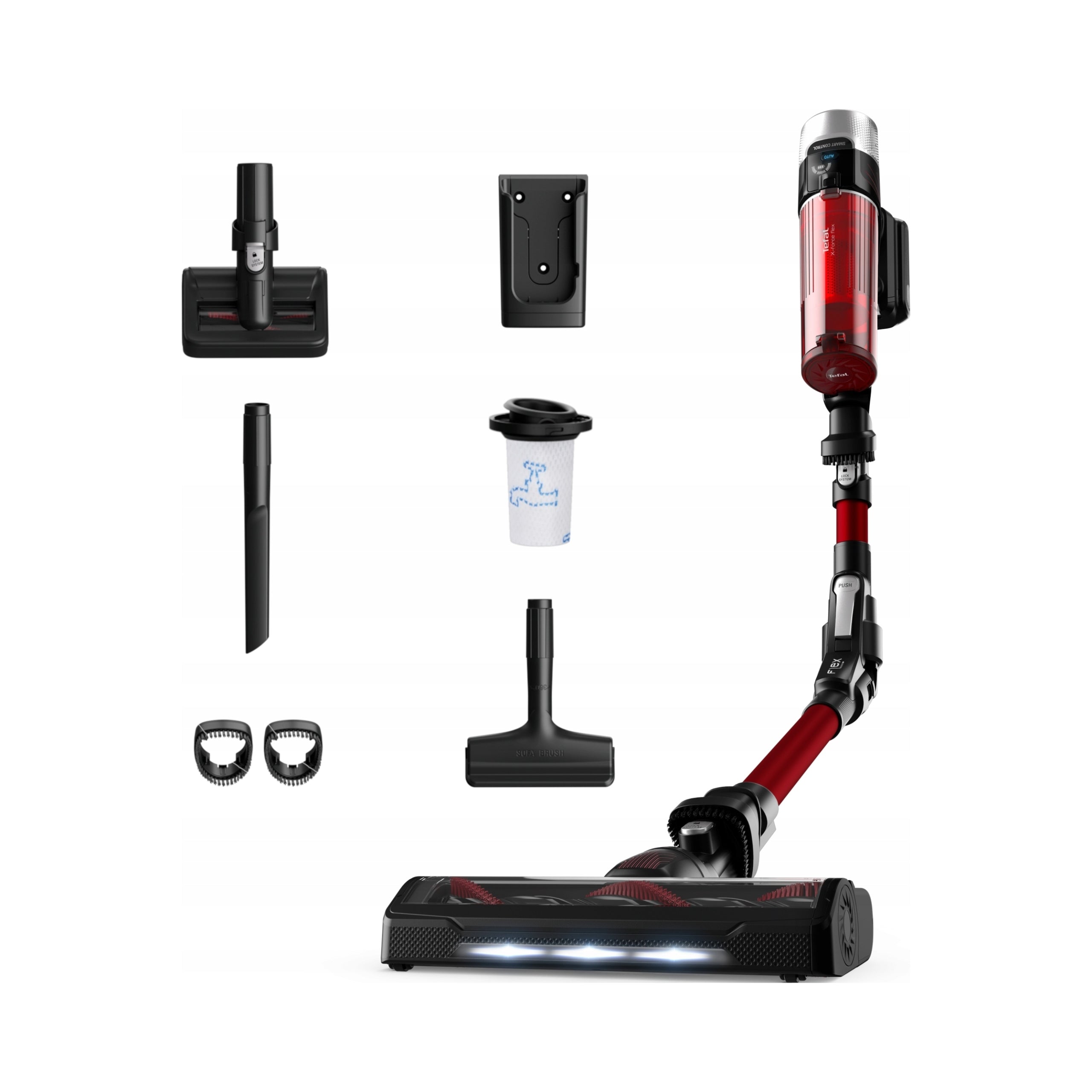Upright vacuum cleaner Tefal X-Force Flex 9.60 TY2079 turbo brush powerful manual