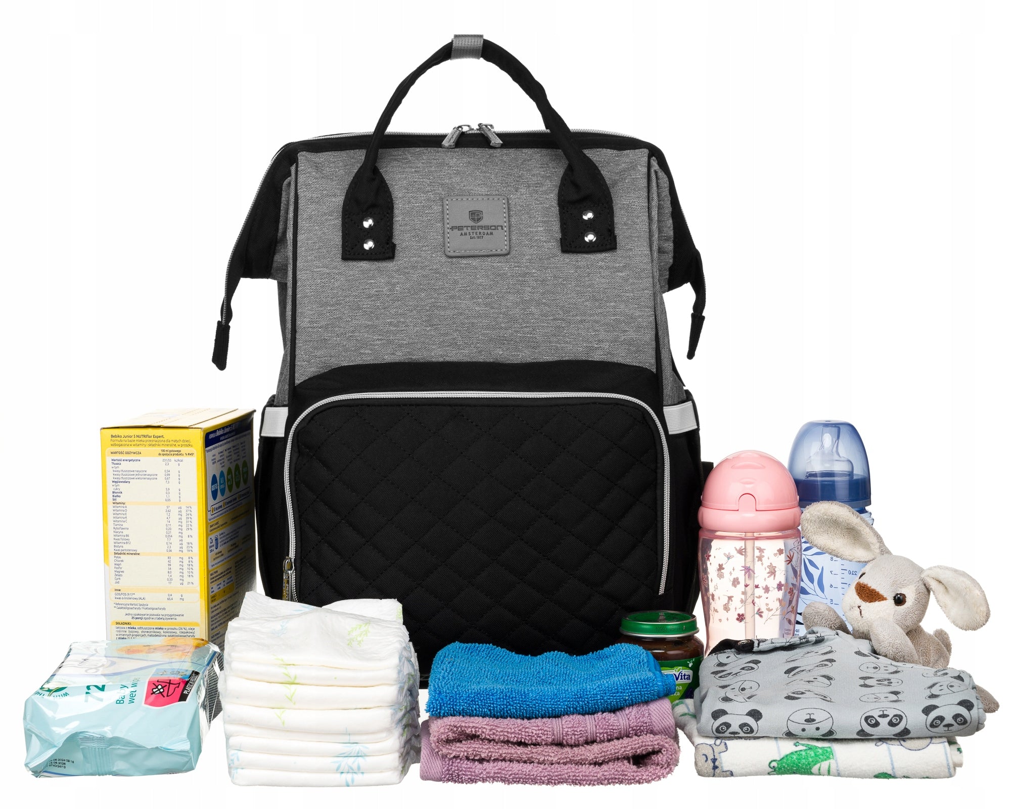 Urban backpack for mom multifunctional roomy mommy bag PETERSON Packaging status original