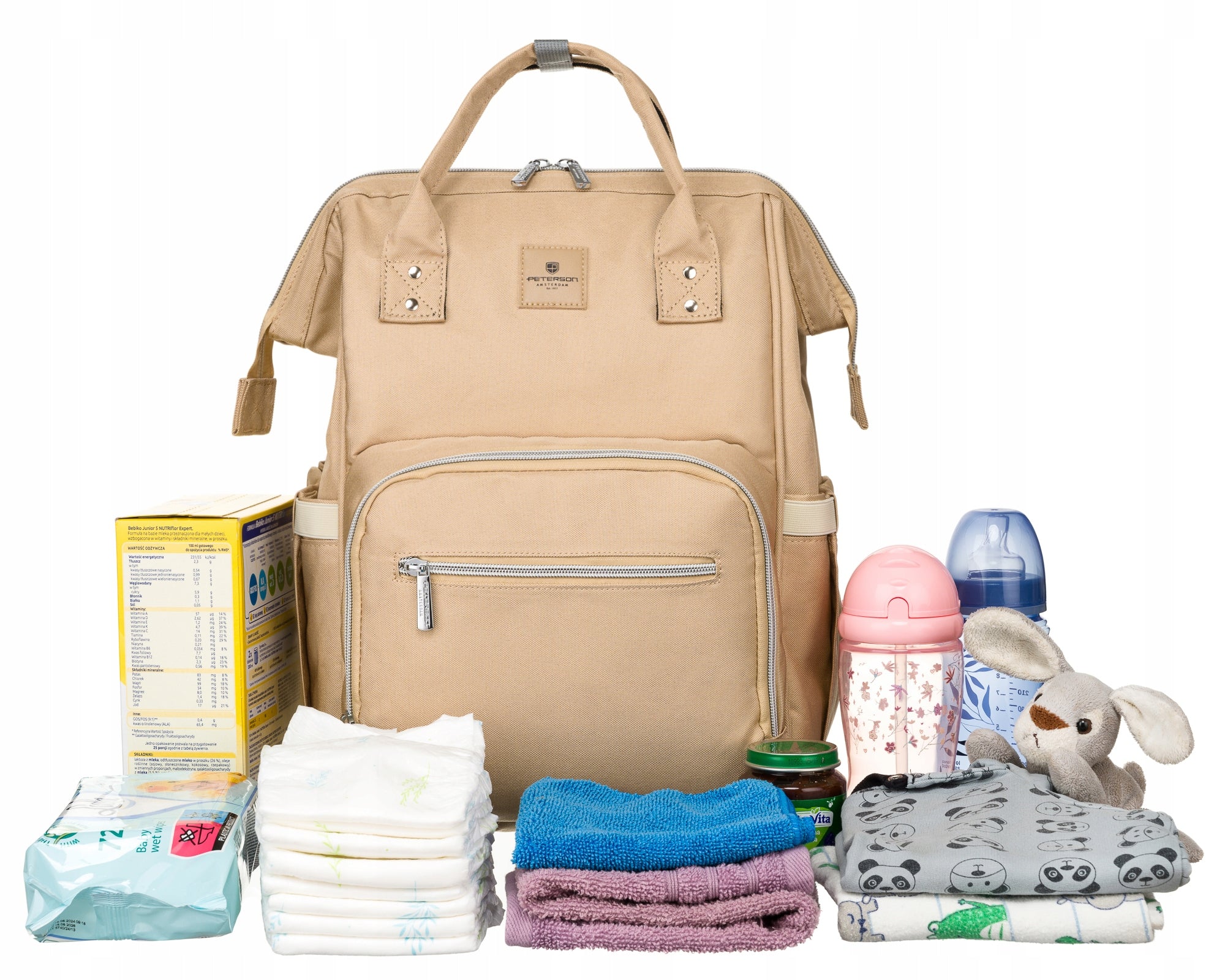 Urban backpack for mom multifunctional roomy mommy bag PETERSON Packaging status original