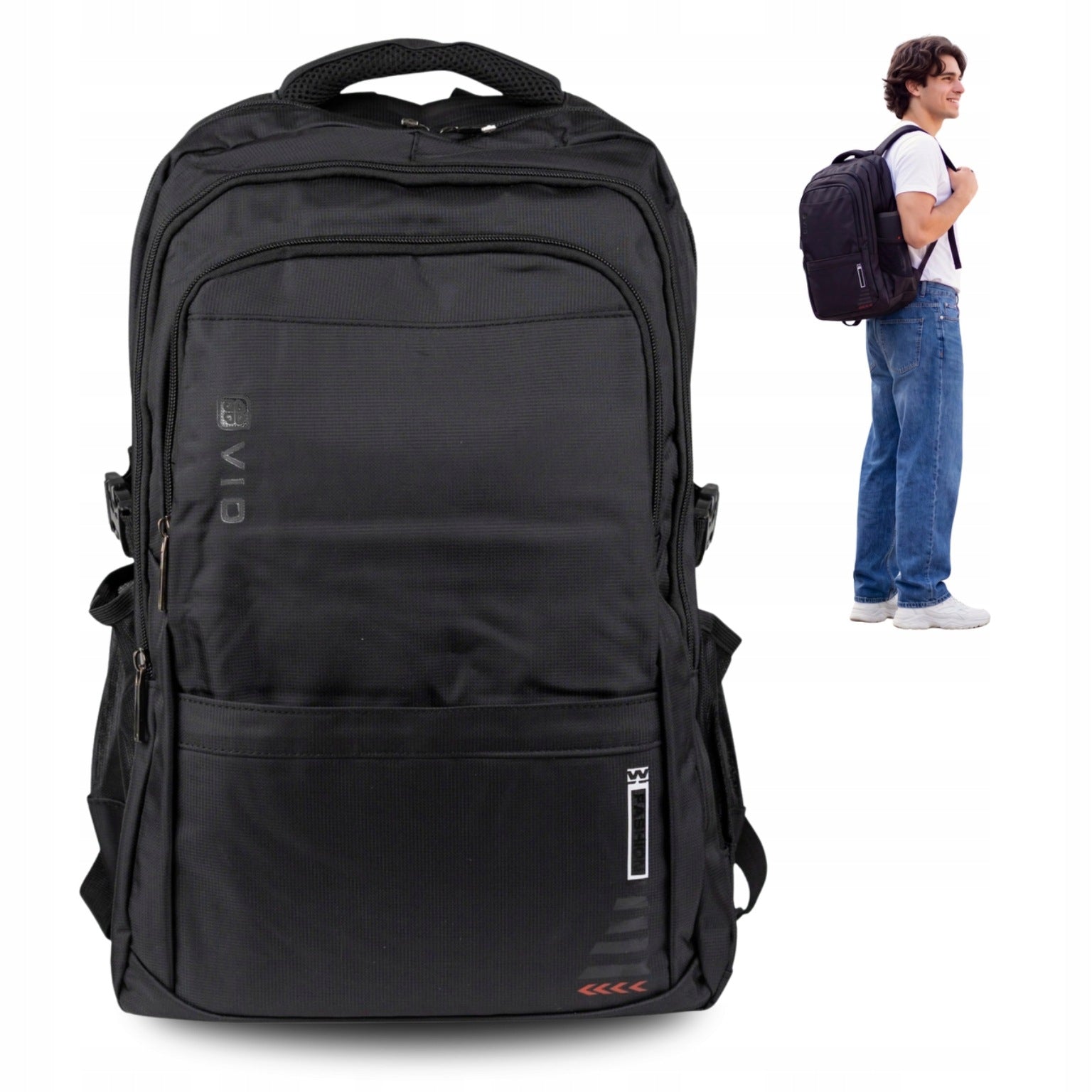 Urban youth backpack for school travel waterproof roomy 3 compartments