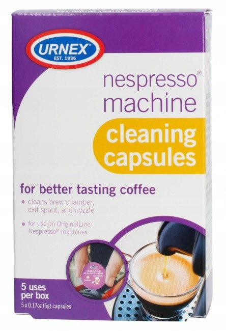 Urnex 25-CCP-UX-N05 espresso machine cleaning capsules Packaging status original