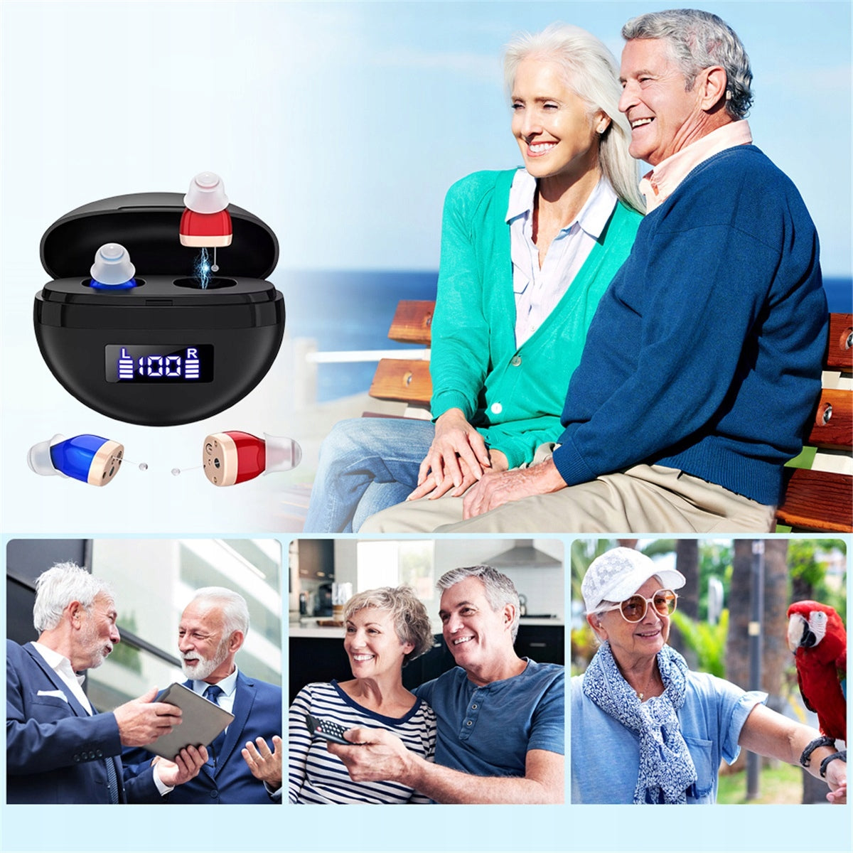 Usb Hearing Aid Sound Amplifier With Noise Reduction Function And 300mah Packaging status original