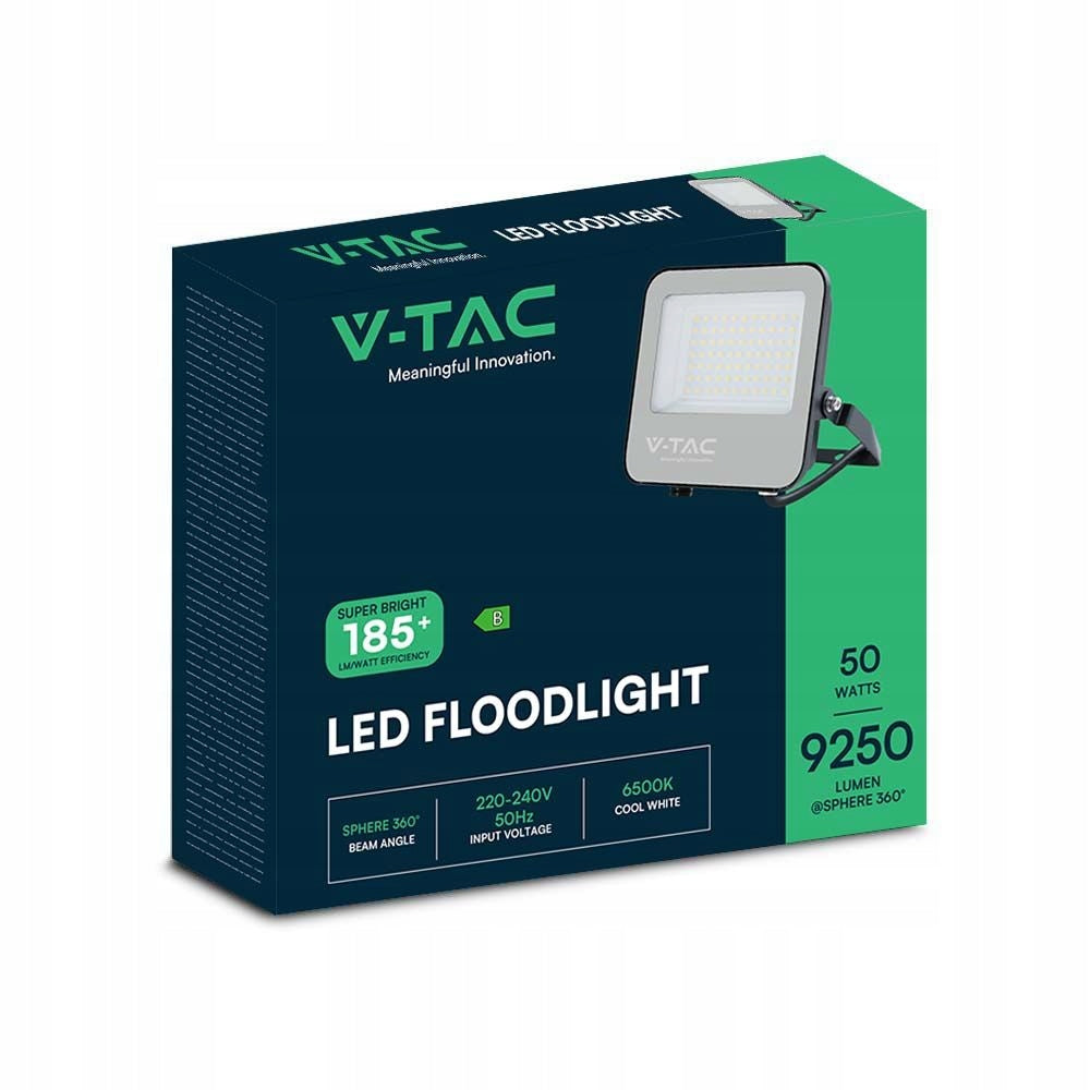 V-TAC Floodlight Projector Halogen LED Lamp SMD 50W 9250lm Cold CW Packaging status original