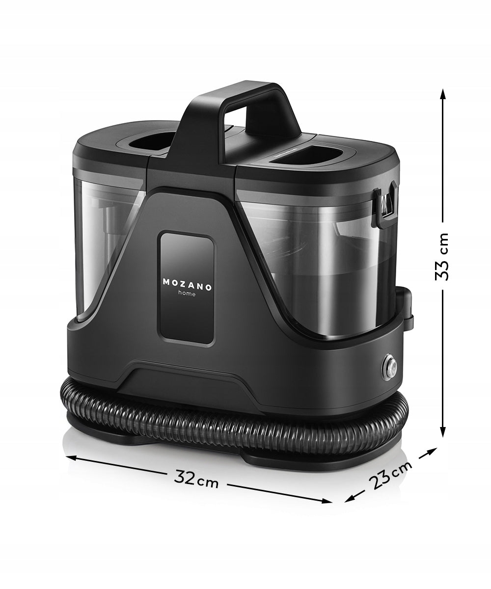 VACUUM CLEANER FOR CARPET UPHOLSTERY 800W LARGE SET WITH LIQUID MOZANO Brand Mozano