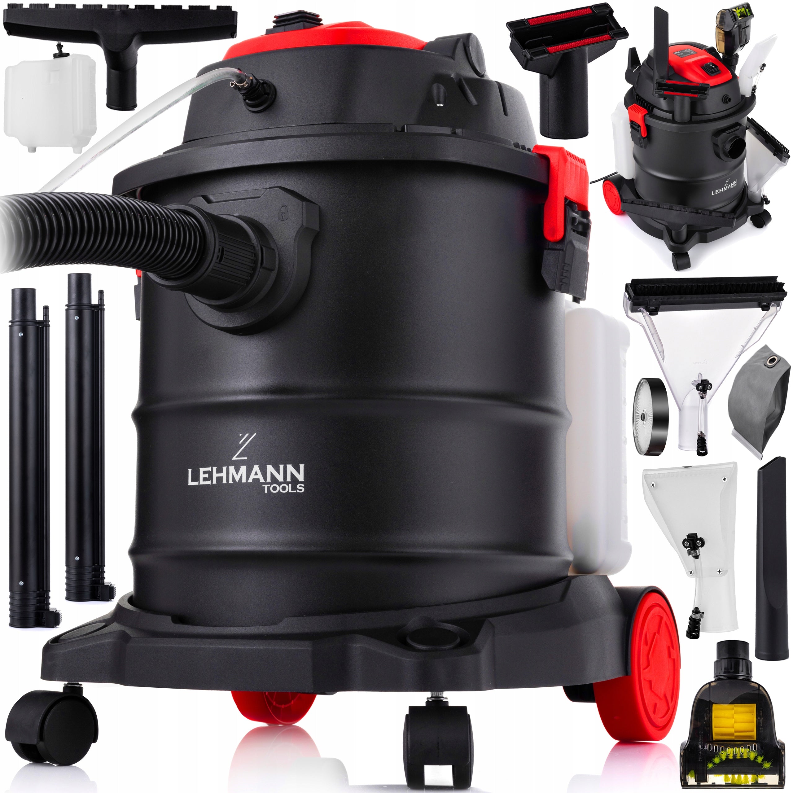 VACUUM CLEANER FOR CARPET UPHOLSTERY LAUNDRY SET WET DRY 2000W XXL