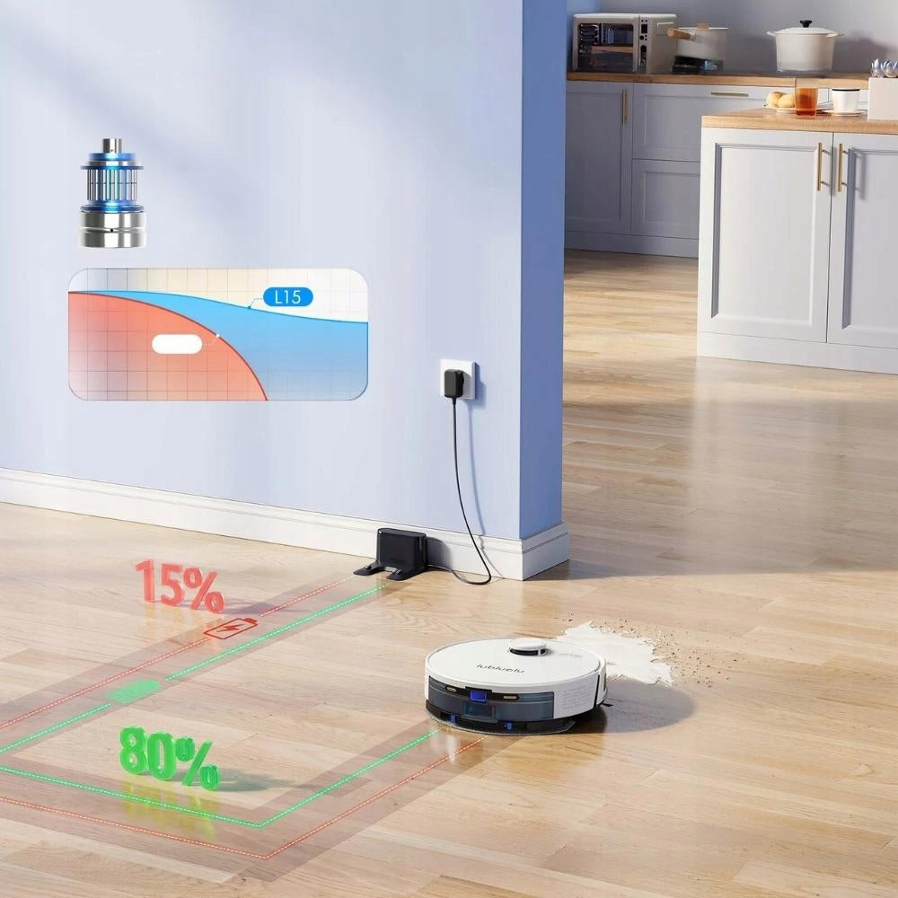 VACUUM CLEANER LUBLUELU L15 ROBOT VACUUM CLEANER AND MOPPING 3IN1 5000 PA Dominant color white