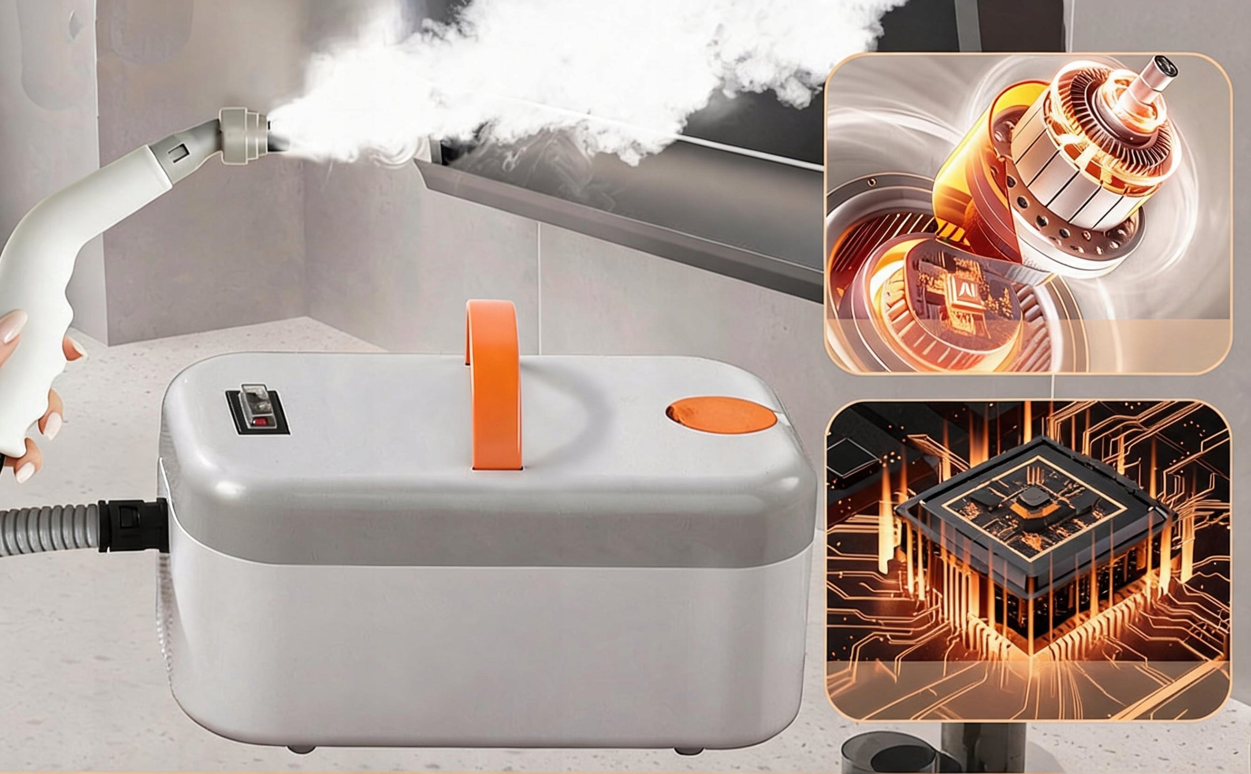 VACUUM CLEANER WASHING STEAM CLEANER 1200W FOR CARPETS UPHOLSTERY CLEANER HEATING Capacity 0.85 l