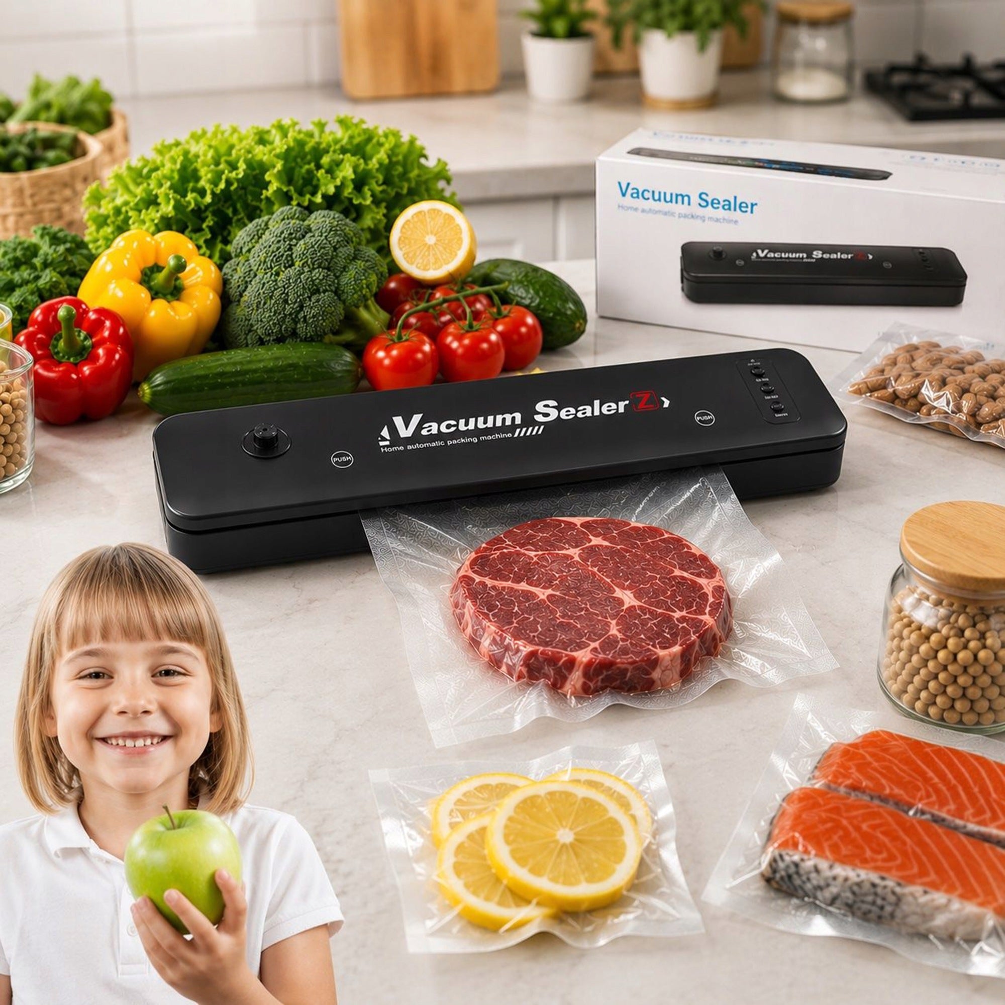 VACUUM FOIL WELDING MACHINE FOOD PACKING MACHINE 10 BAGS FREEBIE VACUUM