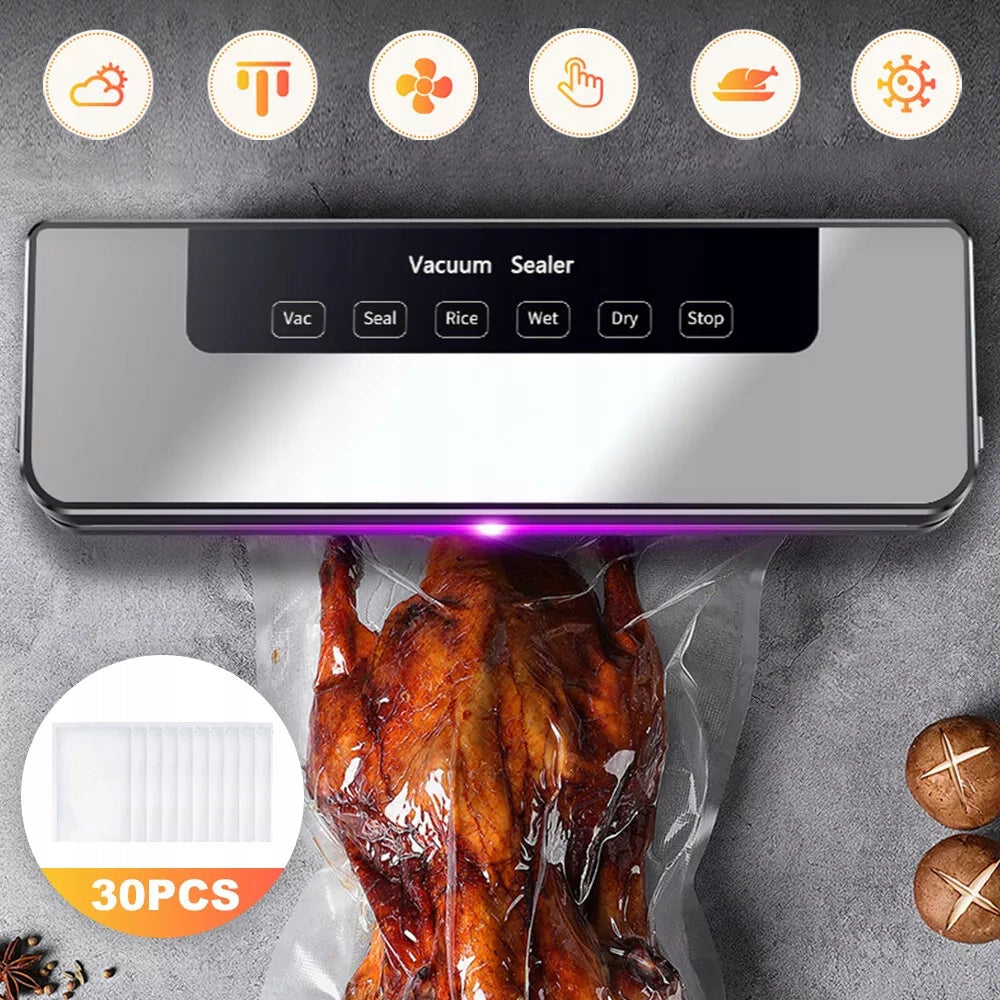 VACUUM FOOD WELDING MACHINE + 30PCS BAGS Brand Bedee