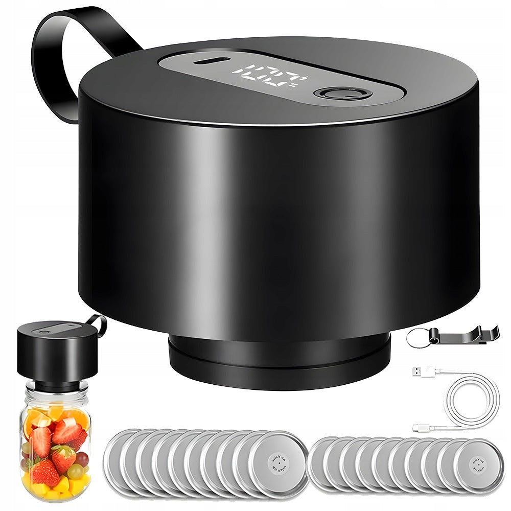 VACUUM MASON JAR SEALER WITH BATTERY AND LIDS