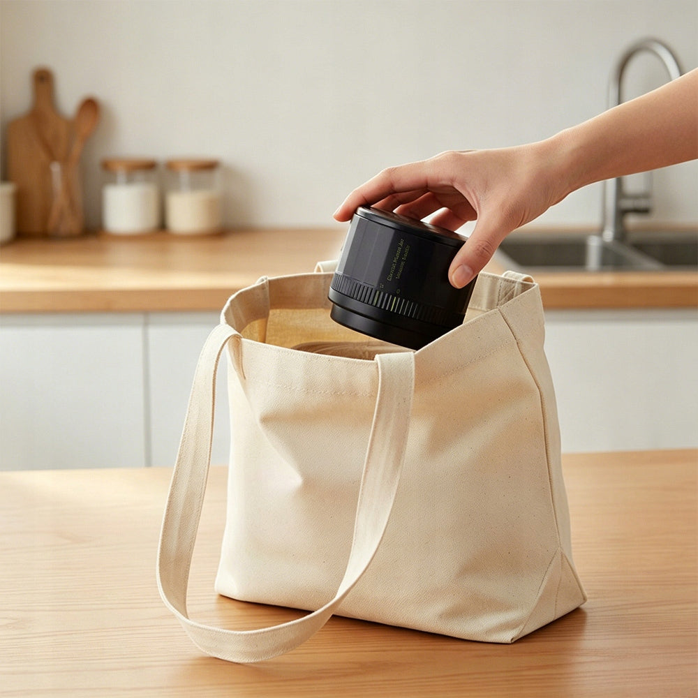 VACUUM PACKAGING MACHINE FOR JARS WITH AUTOMATIC STOP Dominant color black