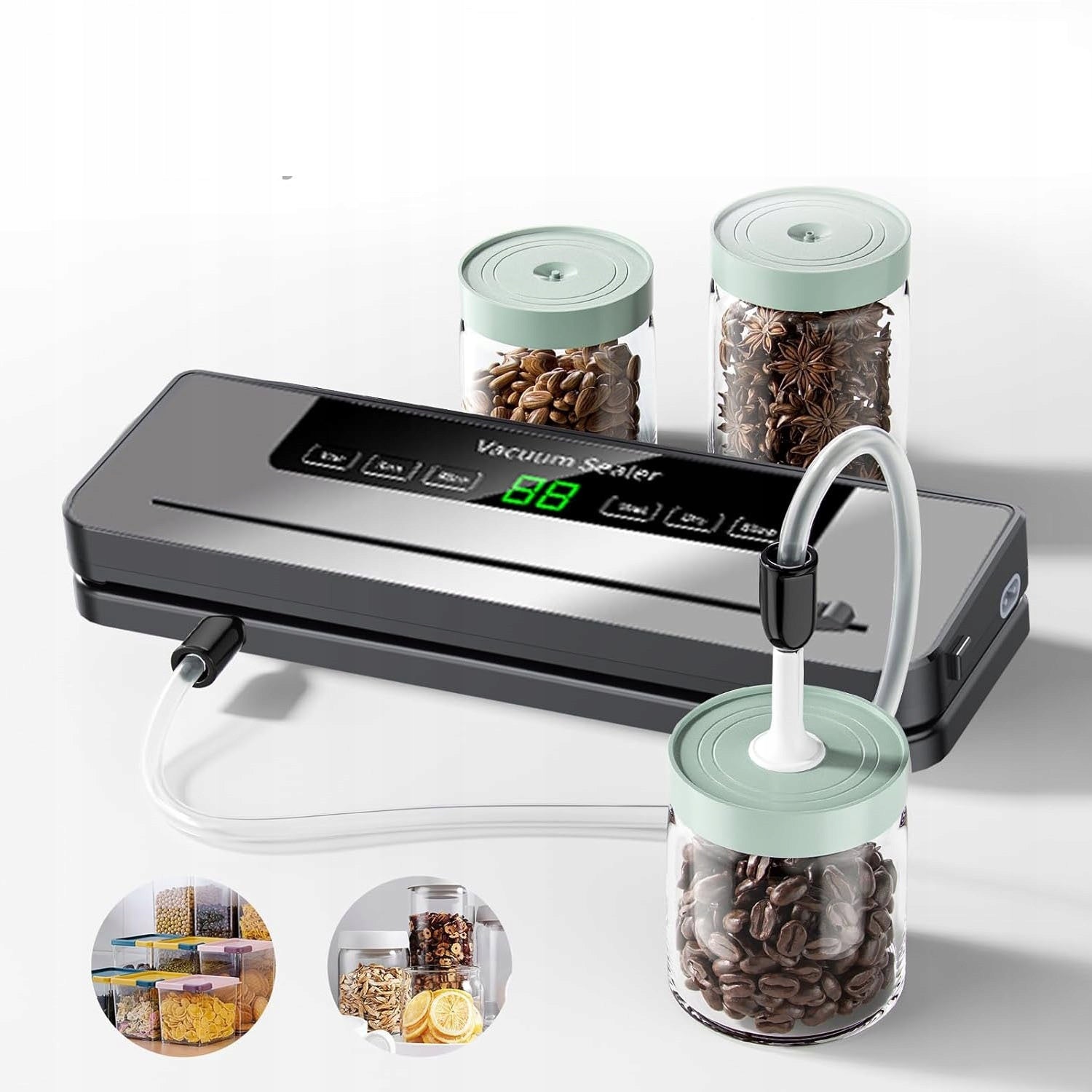 VACUUM PACKAGING MACHINE WELDING MACHINE WITH FOIL KNIFE AND FOOD BAGS Packaging status original