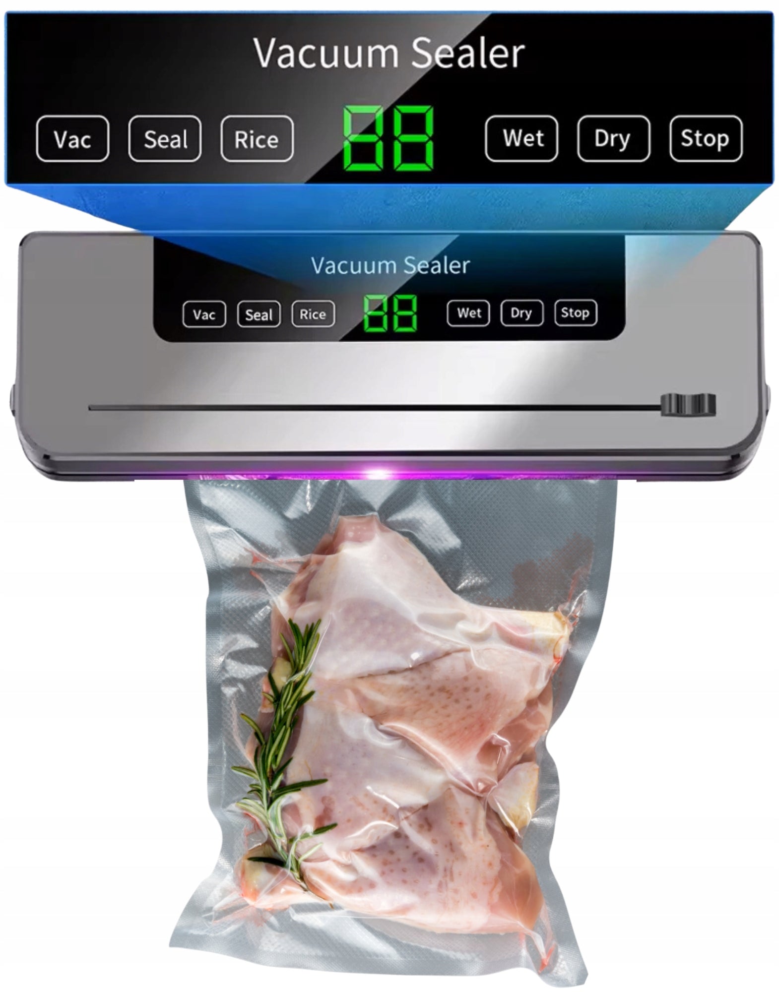 VACUUM SEALER + 50x FOOD PACKAGING BAGS FOIL PACKAGING MACHINE EAN (GTIN) 5906893917430