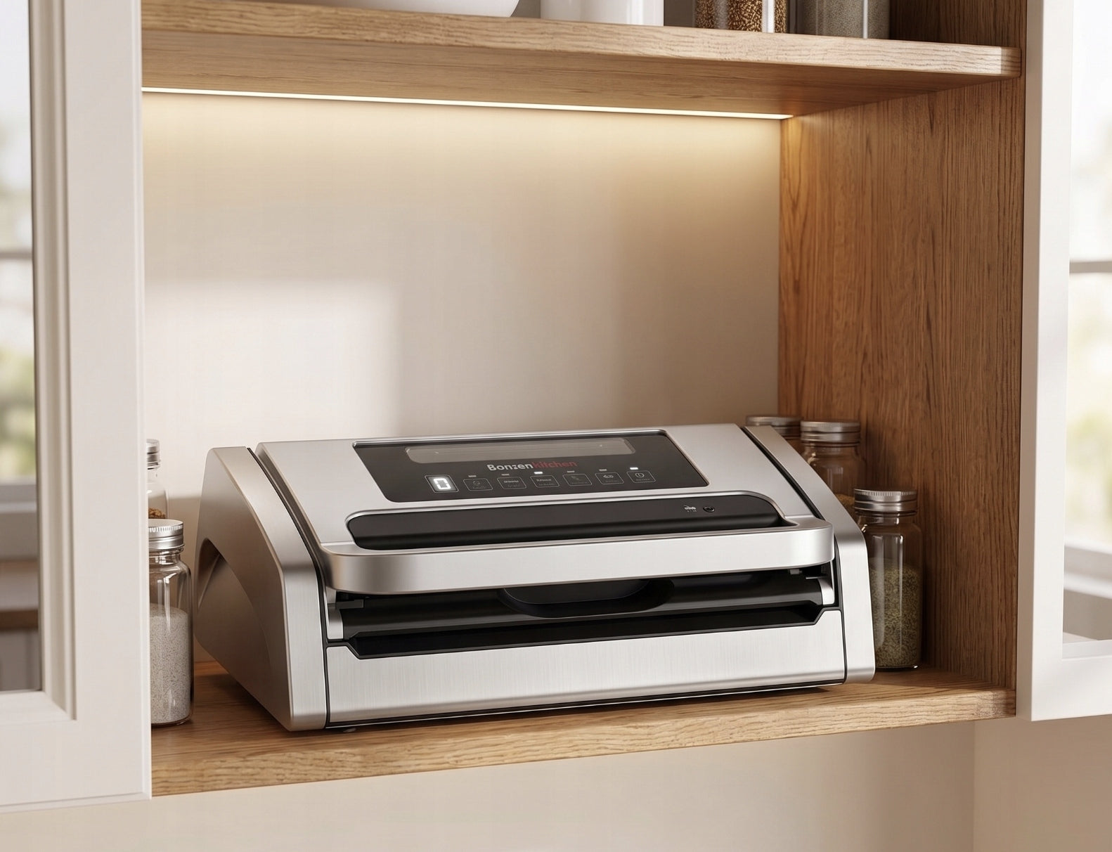 VACUUM SEALER BONSENKITCHEN VS4100 WITH LOCK AND KNIFE //A01 Packaging status original
