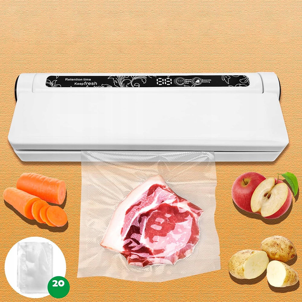 VACUUM SEALER FOOD PACKAGING MACHINE AUTOMATIC GUILLOTINE + Pouches Model ZGRZEWARKA PRÓŻNIOWA DO ŻYWNOŚCI