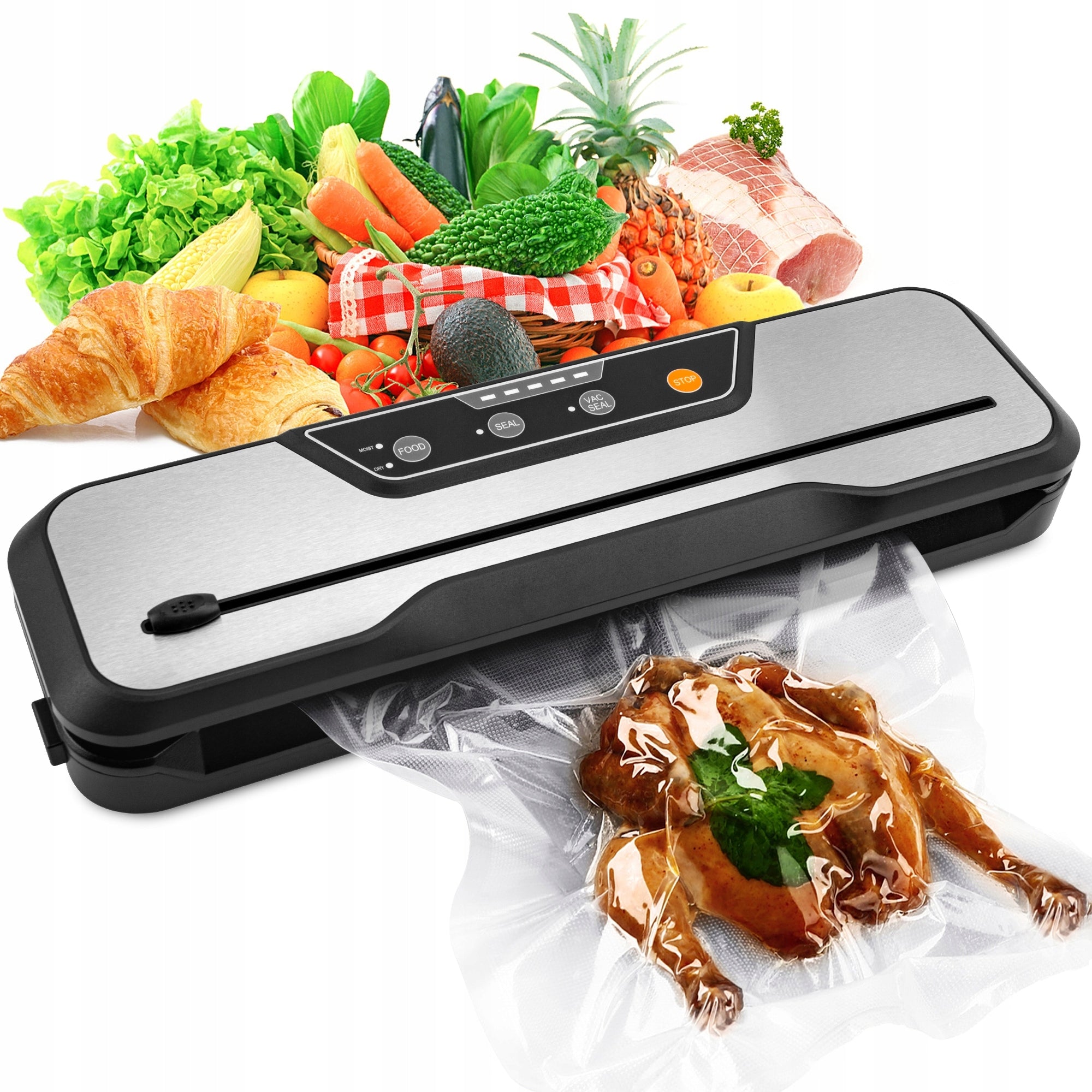 VACUUM SEALER FOR FILM FOOD PACKAGING MACHINE 10 BAGS BOTTLE HOSE Packaging status original