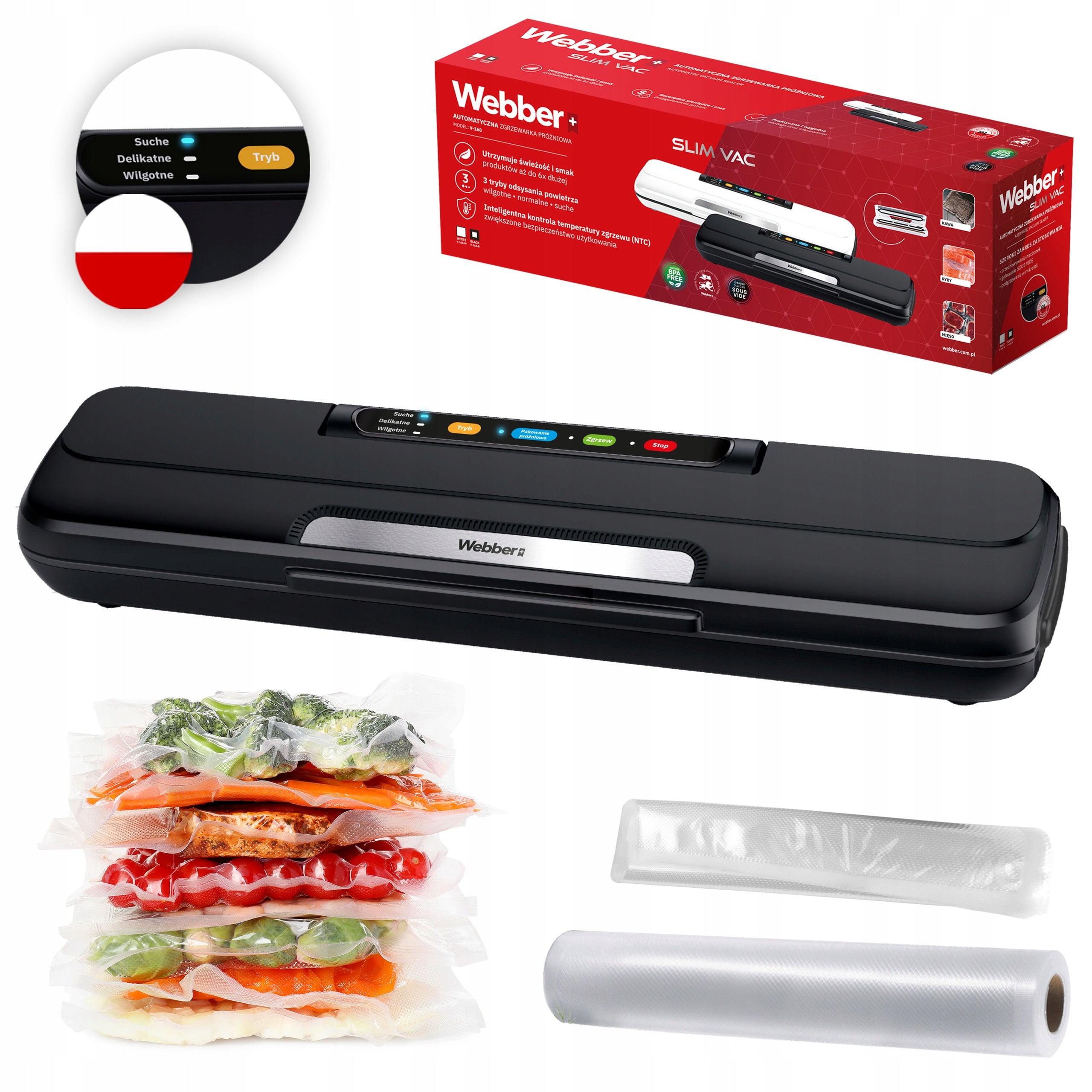 VACUUM SEALER FOR FILM FOOD PACKAGING MACHINE WEBBER V168C AUTOMATIC
