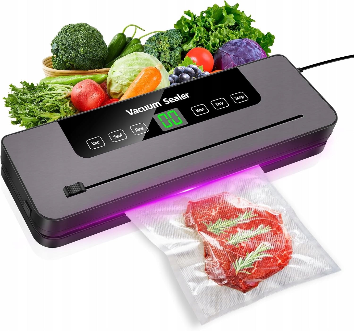VACUUM SEALER FOR FOOD + 10 BAGS