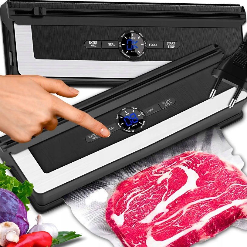 VACUUM SEALER FOR FOOD + BAGS BUILT-IN CUTTER AUTOMATIC AIR SEALING SYSTEM Manufacturer code Aum KD-AL-FL00010