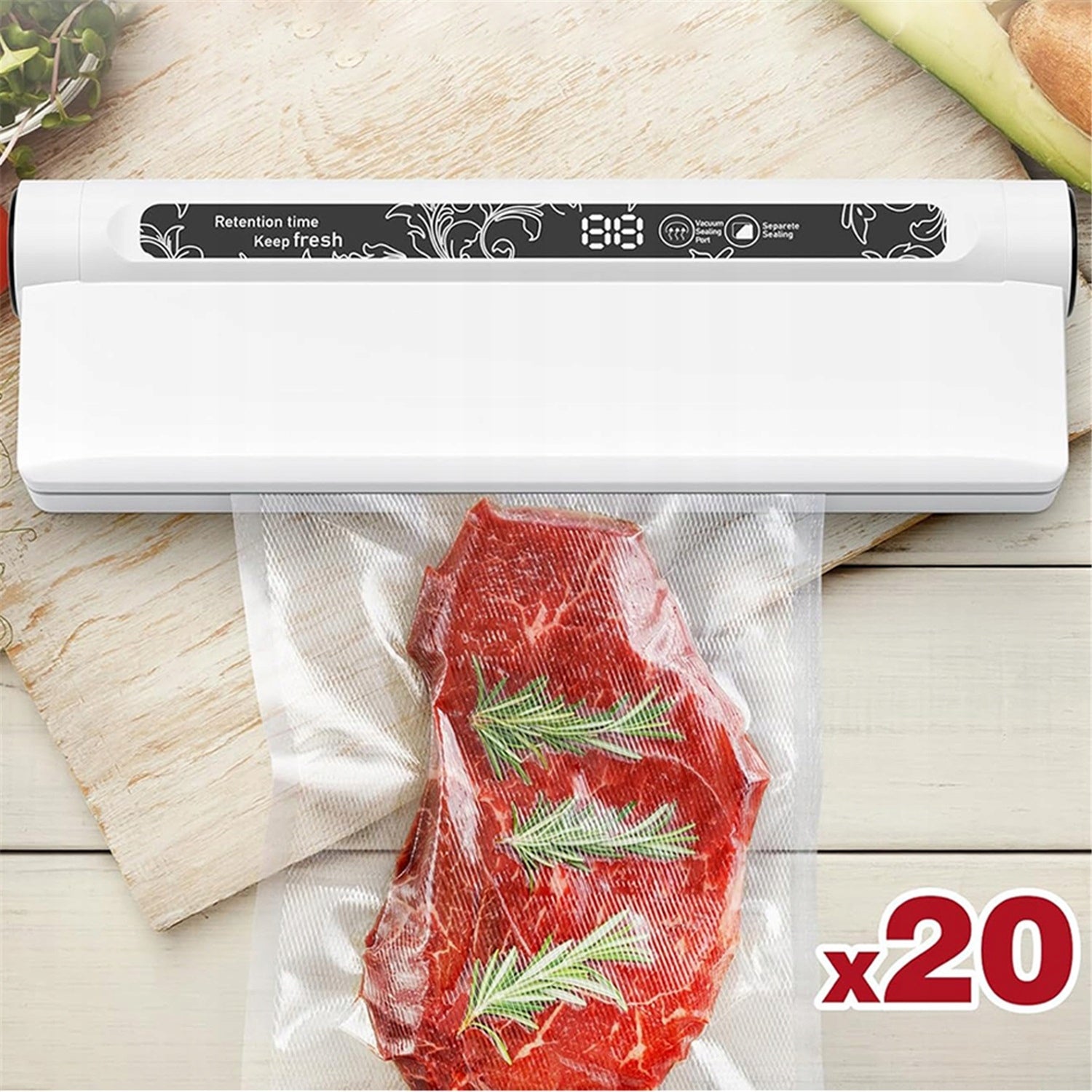 VACUUM SEALER FOR FOOD + BAGS - VACUUM PACKAGING MACHINE FOR FOIL Packaging status original