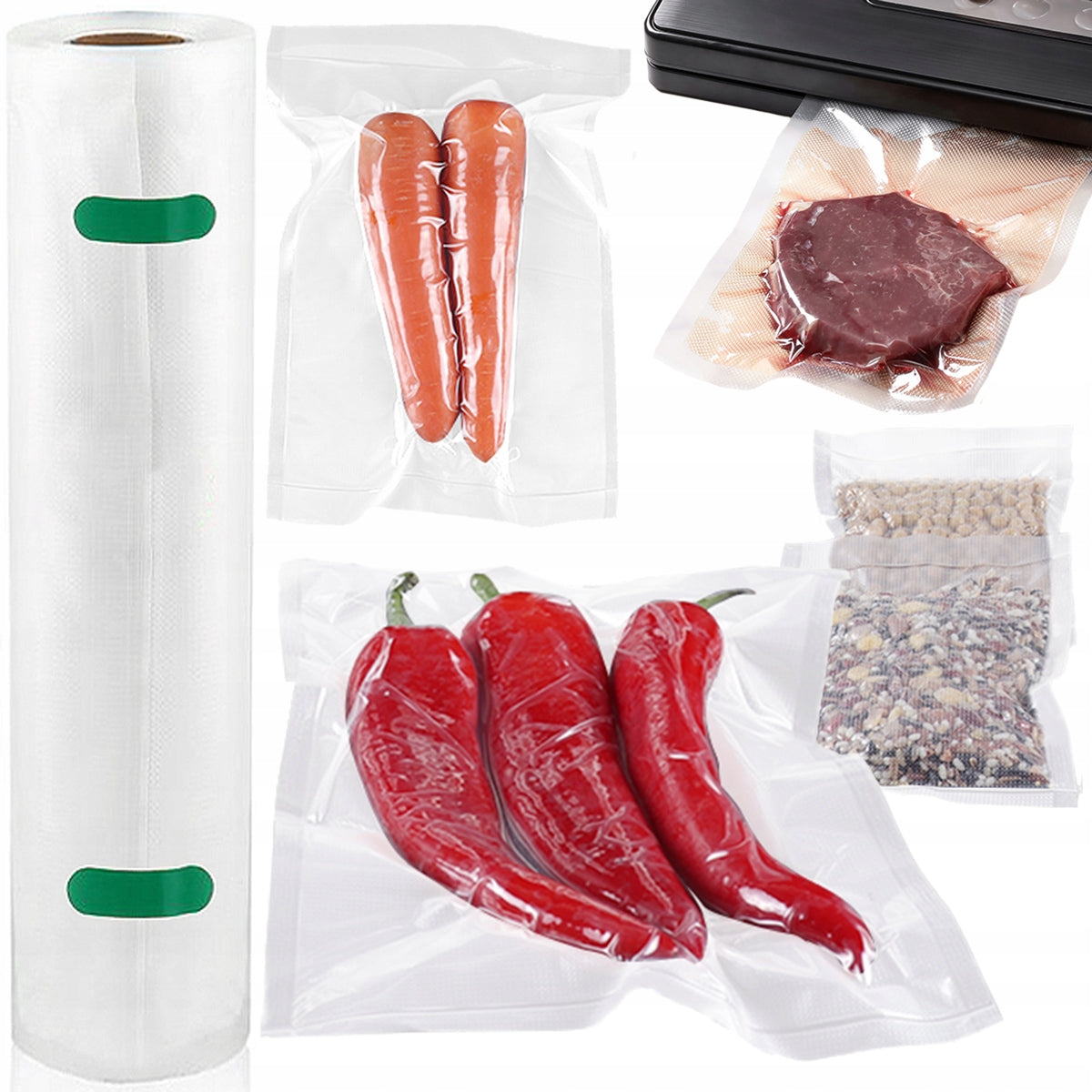 VACUUM SEALER FOR FOOD PACKING MACHINE 150W + FOIL Brand Heckermann