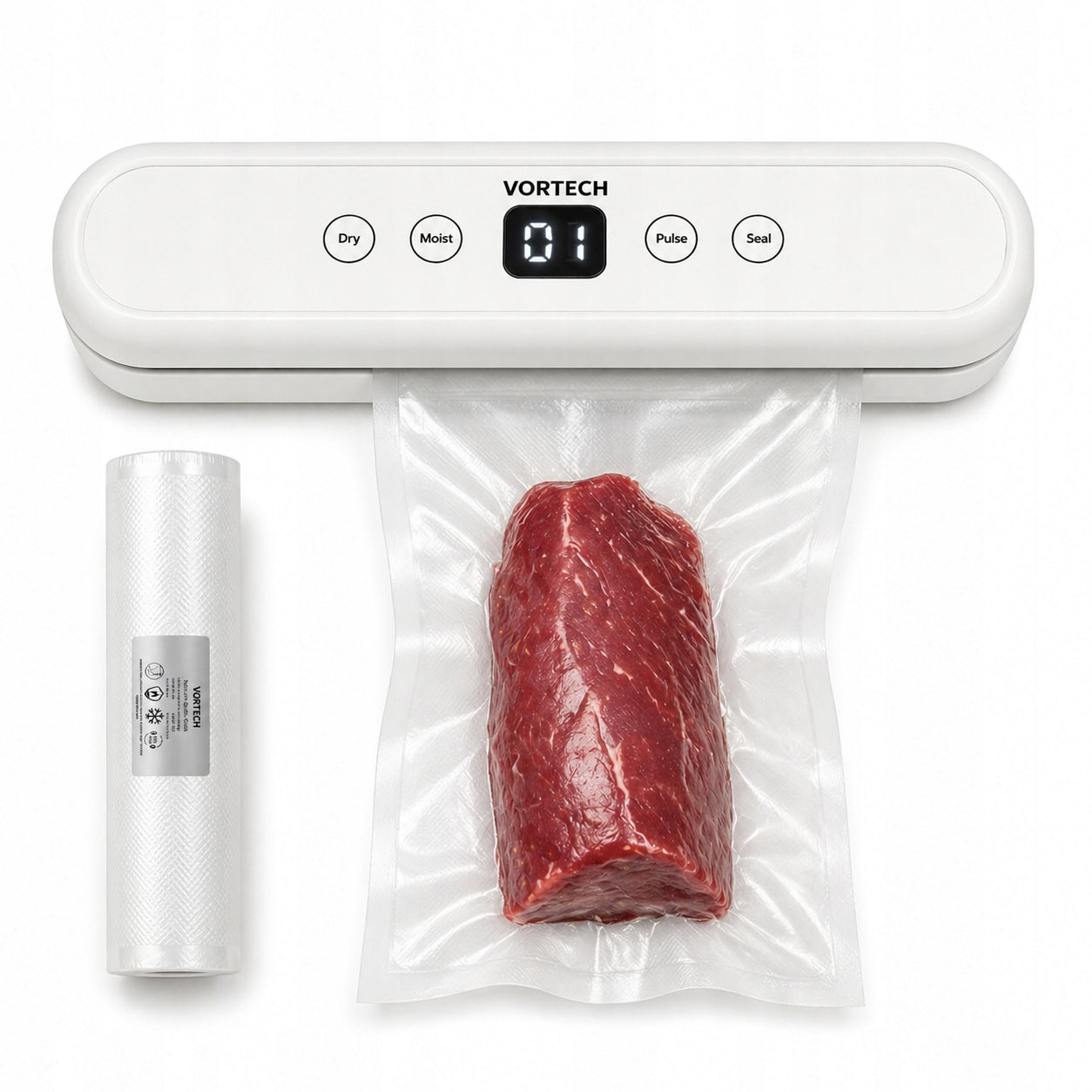 VACUUM SEALER FOR FOOD VORTECH HOME ESSENTIAL + SLEEVE 5 M FREEBIE