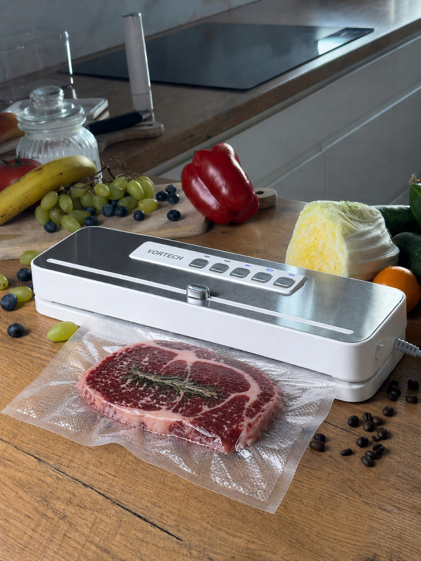 VACUUM SEALER FOR FOOD VORTECH MASTER SEAL AUTOMATIC + SLEEVE 5M Brand Vortech