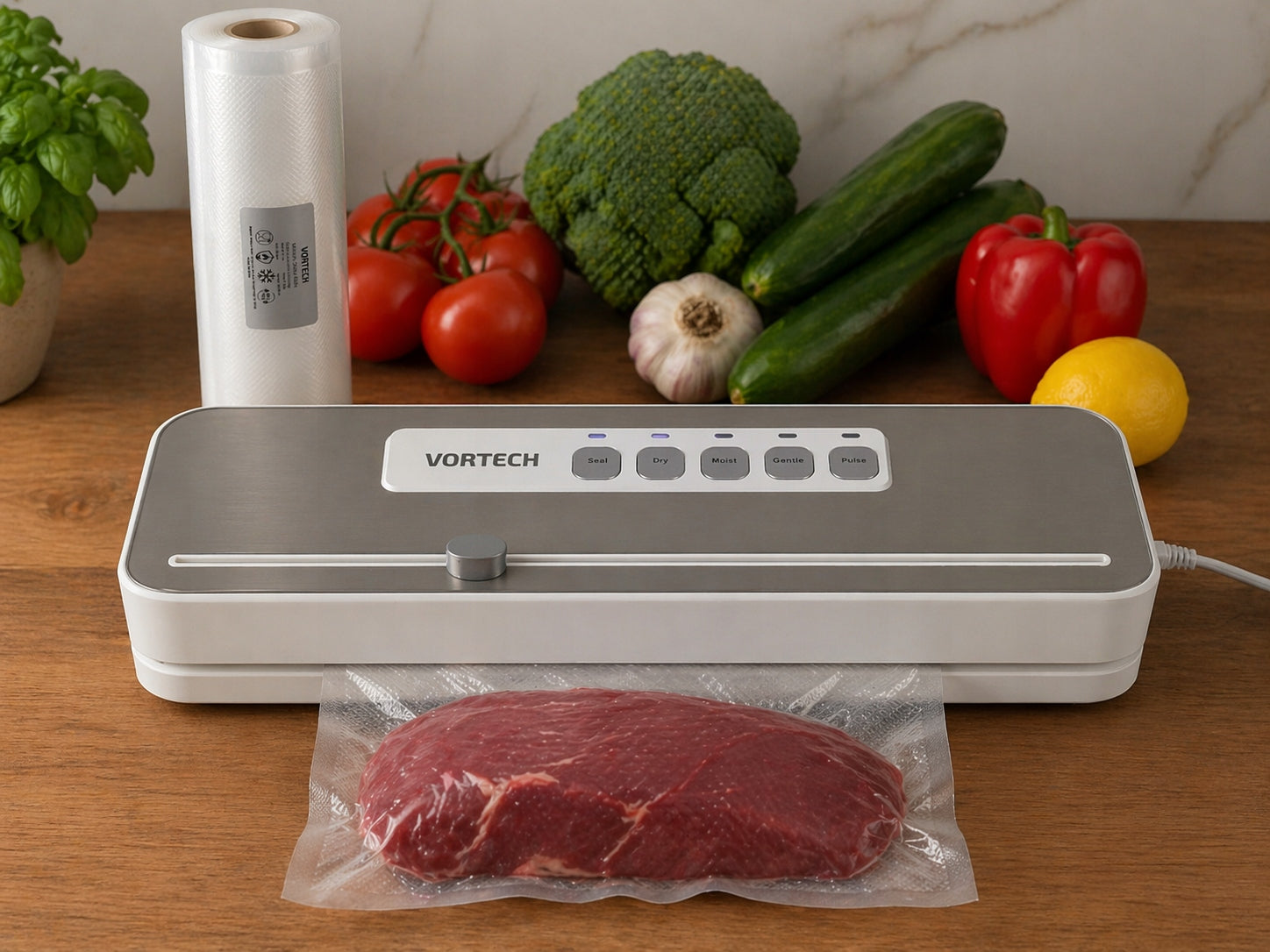 VACUUM SEALER FOR FOOD VORTECH MASTER SEAL AUTOMATIC + SLEEVE 5M Packaging status original