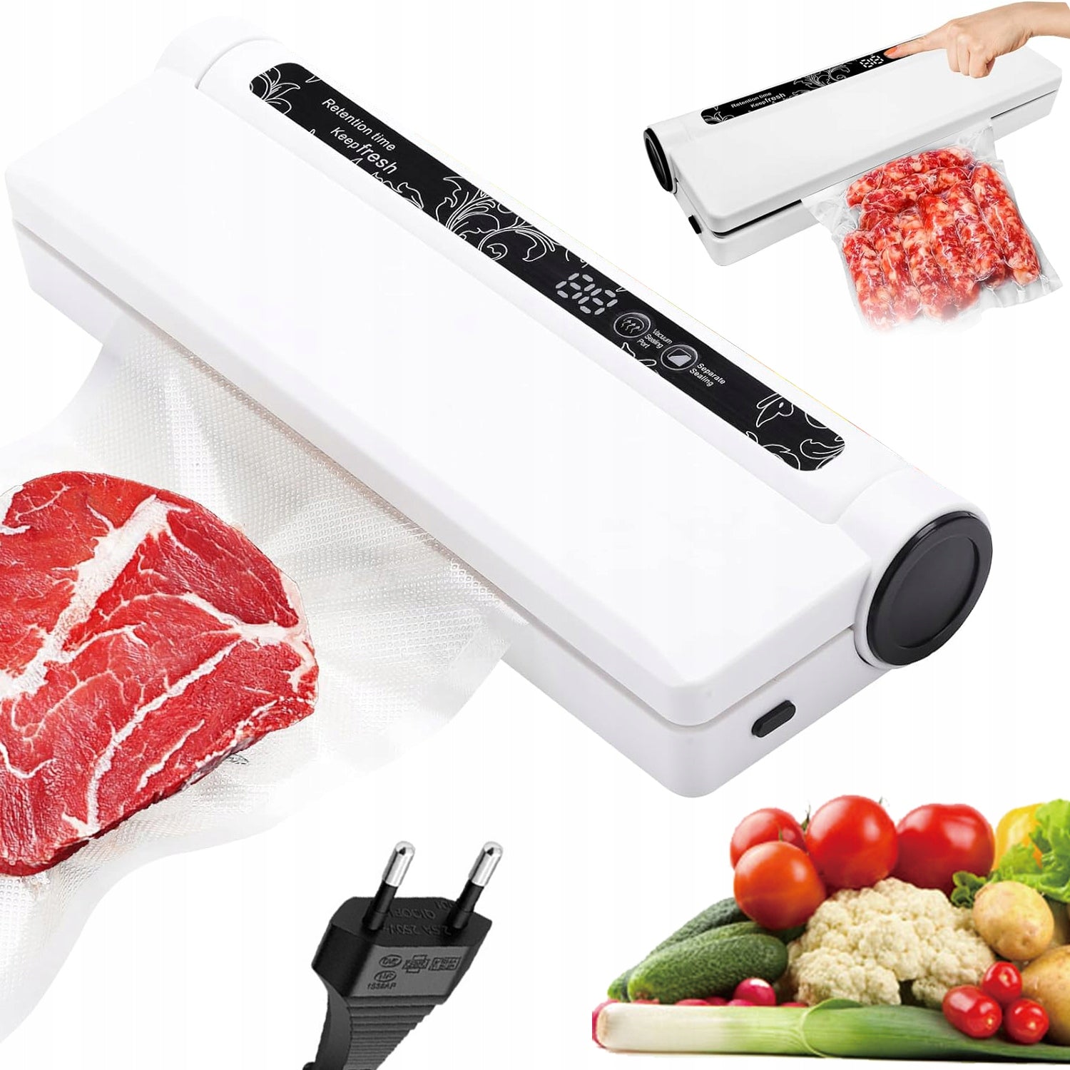 VACUUM SEALER MACHINE AUTOMATIC FOOD SAVER 130W+20 BAGS