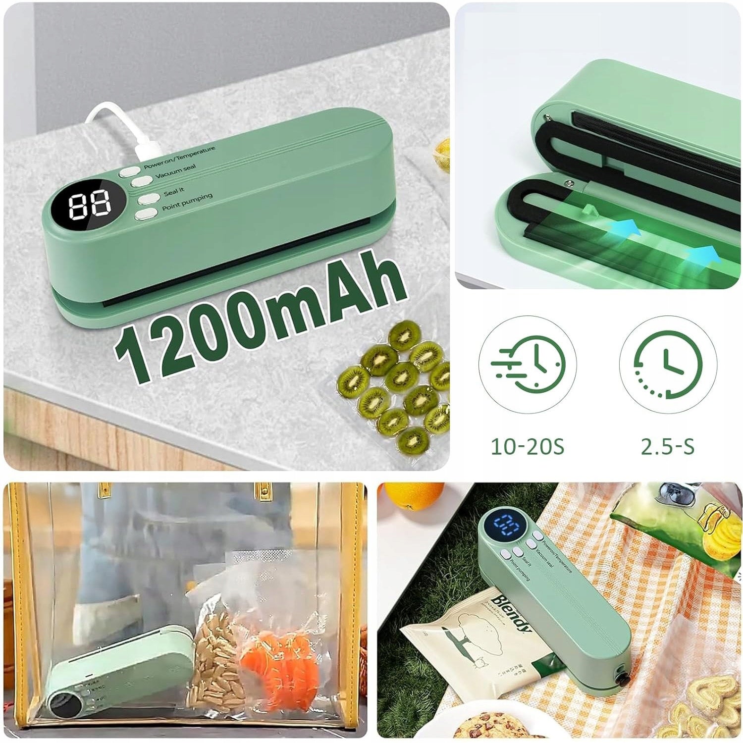 VACUUM WELDING MACHINE AUTOMATIC KITCHEN SET LED INDICATOR + 5 BAGS Brand no brand