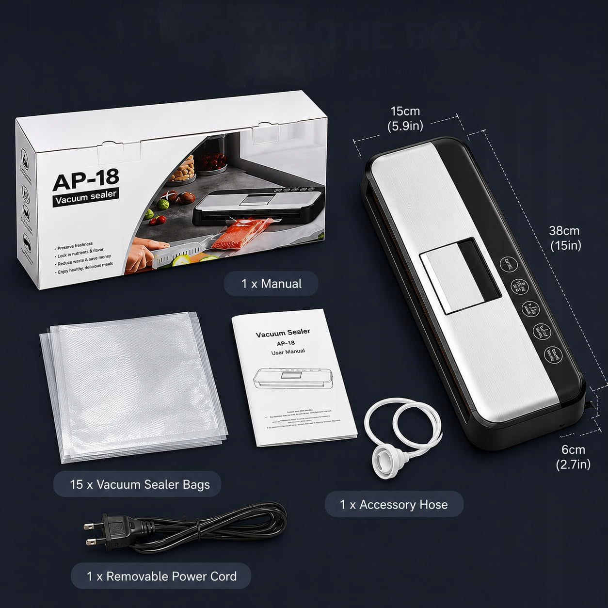 VACUUM WELDING MACHINE FOOD FILM PACKAGING MACHINE 85KPA - 5 MODES Material metal synthetic material