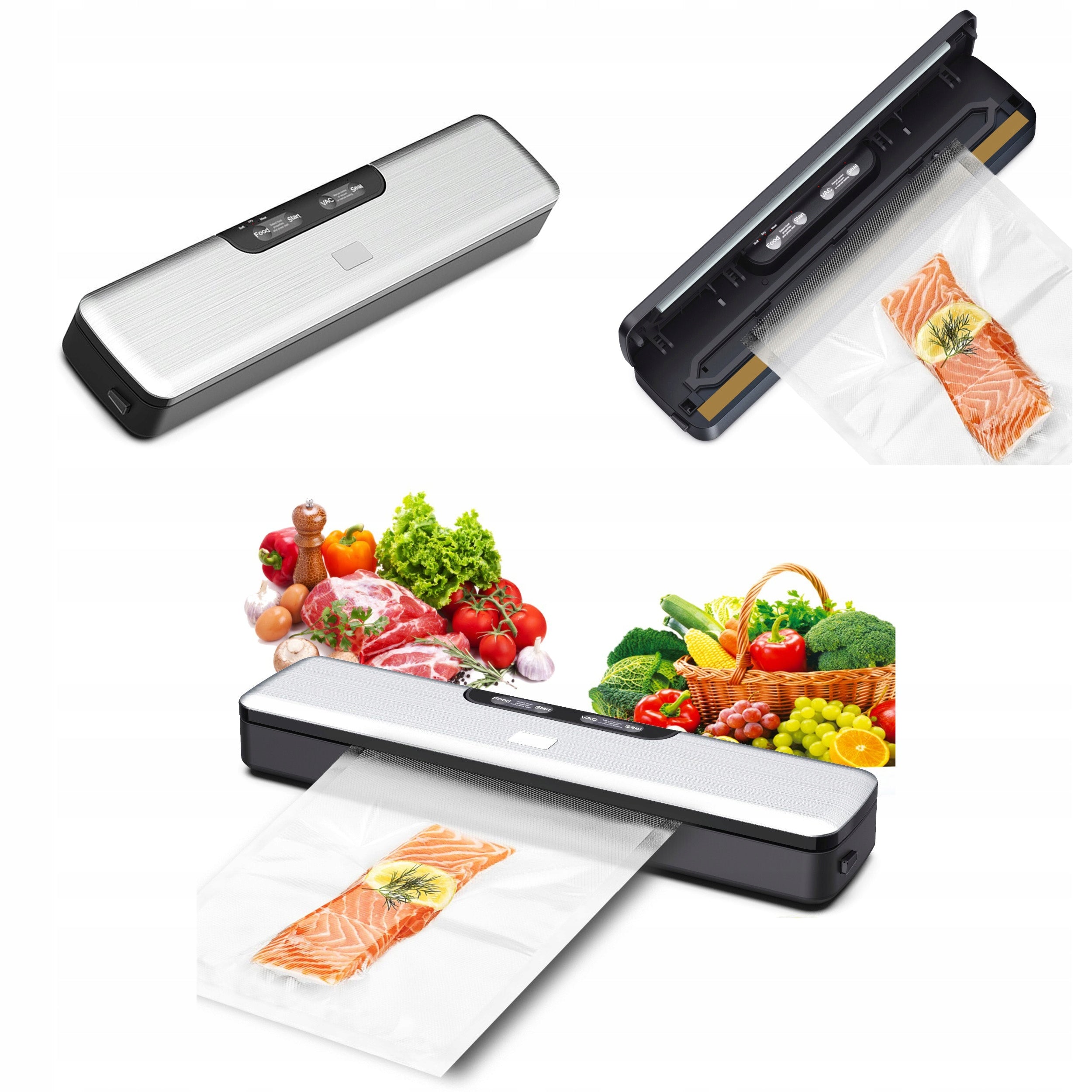 VACUUM WELDING MACHINE FOOD FILM PACKER Power 125W+5 Bags