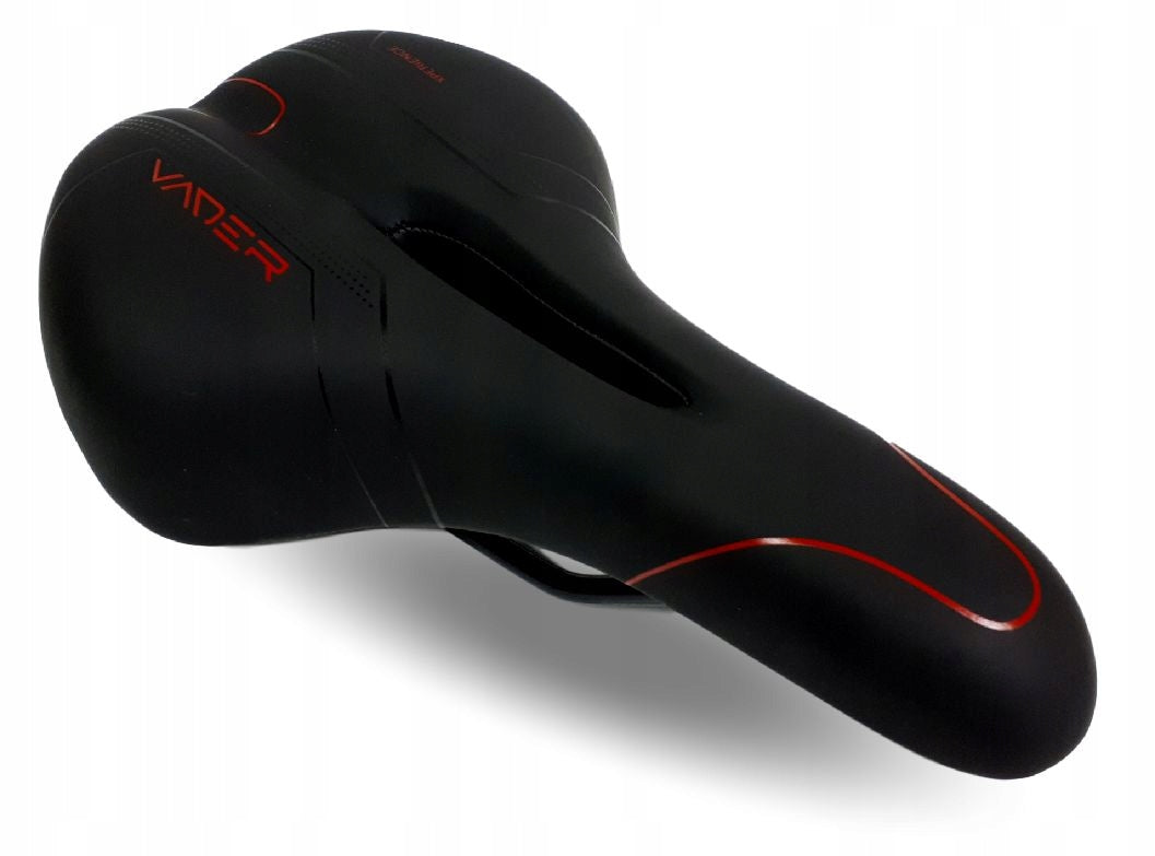 VADER SUPER SOFT MTB bicycle saddle with ventilation Color black