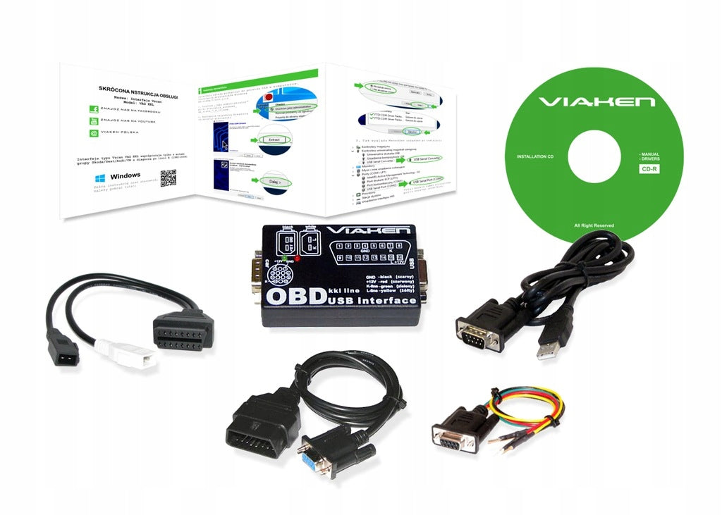 VAG USB interface KKL + OBD2 + OBD1 +pins