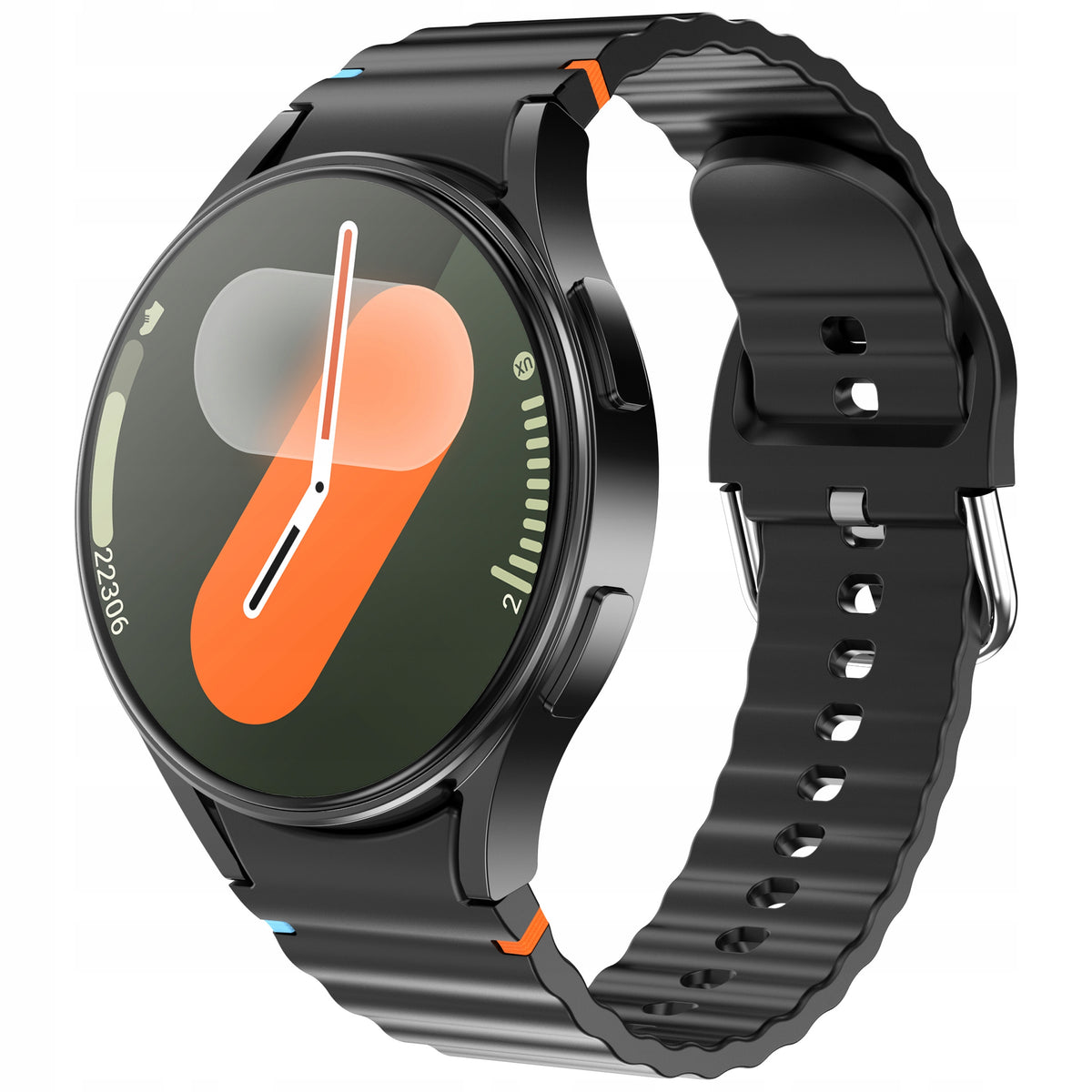 VALDUS HD WATCH7 MINI Unisex Čierny silikagélový remienok