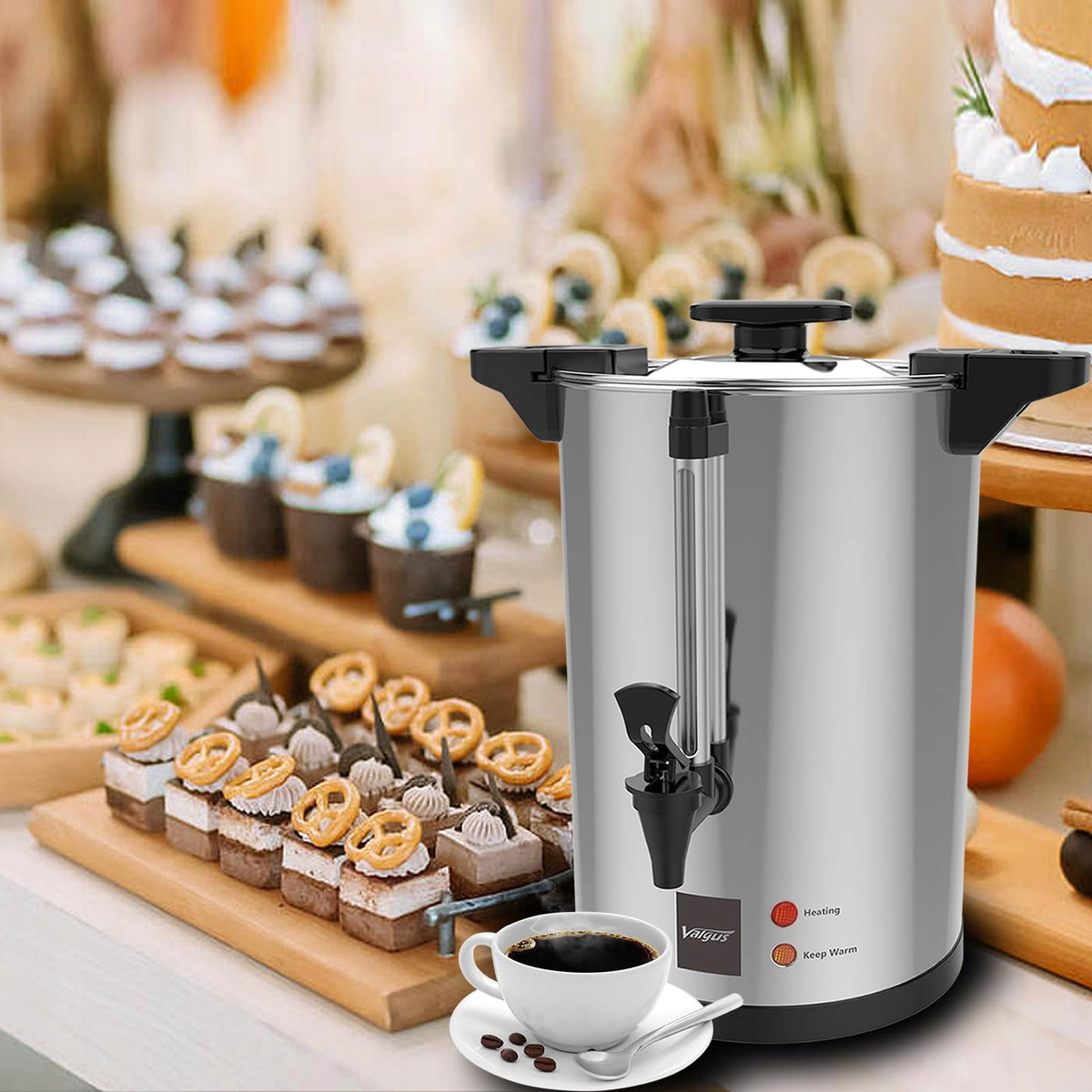 VALGUS Commercial Stainless Steel Coffee Maker 20L Varvar Packaging status original