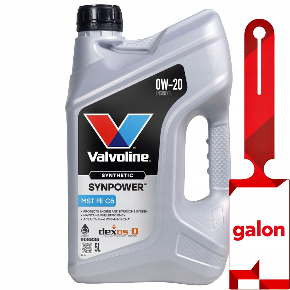 VALVOLINE SynPower MST C6 0W-20 5L – Synthetic Oil (Ford WSS-M2C952-A1)