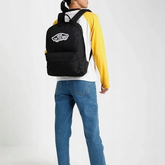 VANS MODEL 2026 VANS OLD SKOOL SCHOOL BACKPACK BLACK CLASSIC LARGE LOGO Brand Vans