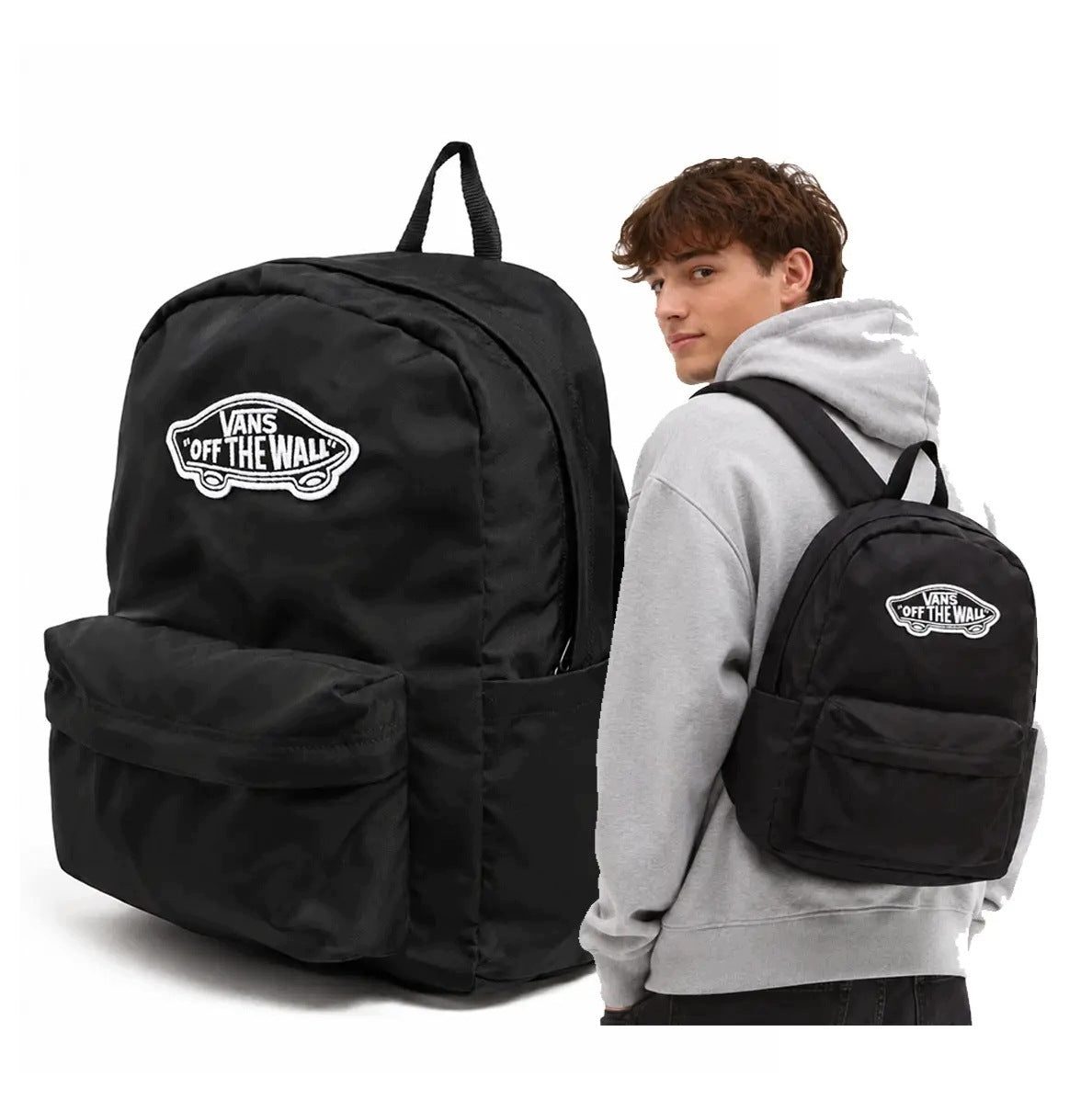 VANS SCHOOL BACKPACK FOR BOY GIRL OLD SKOOL CLASSIC BLACK
